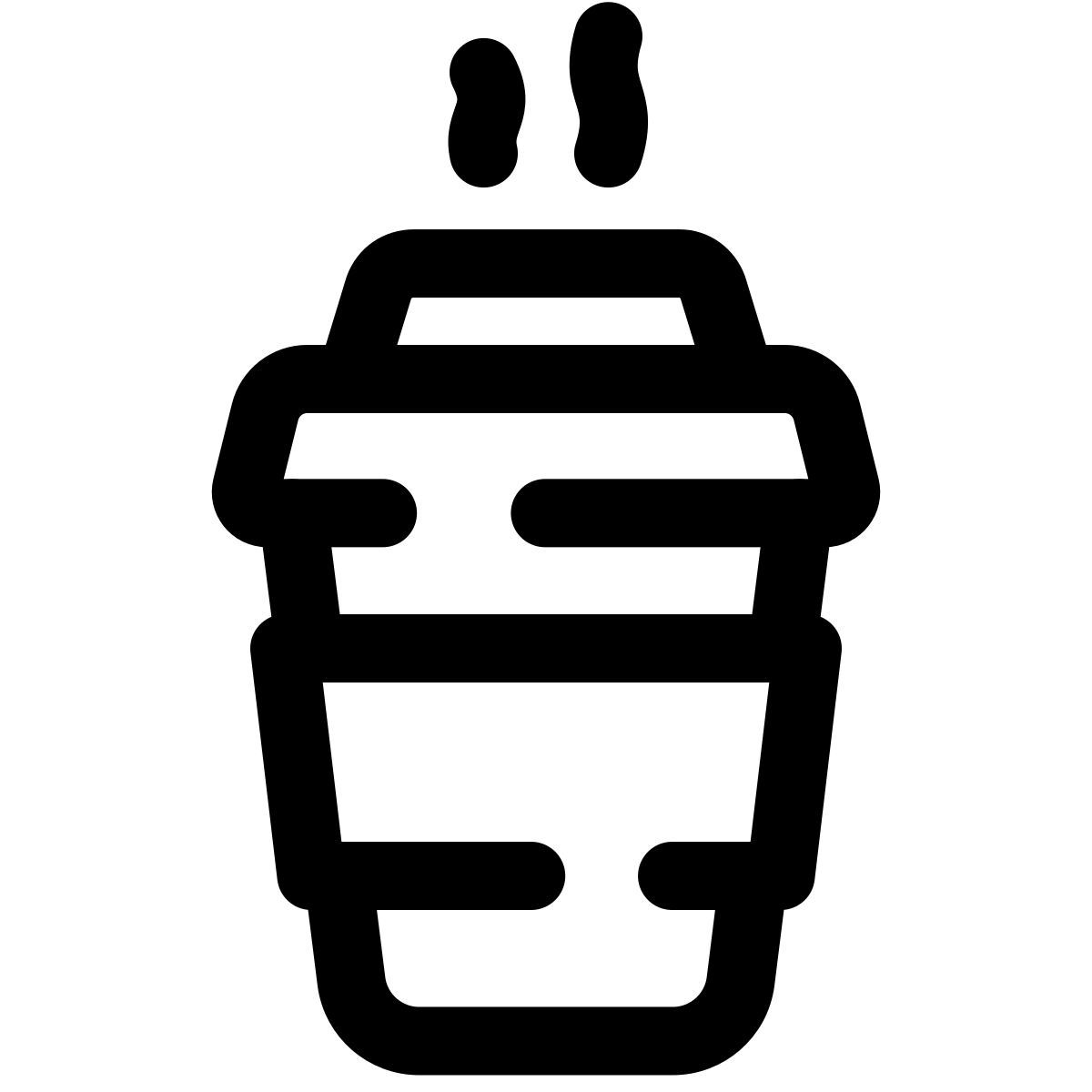 pulsar line style hot coffee icon