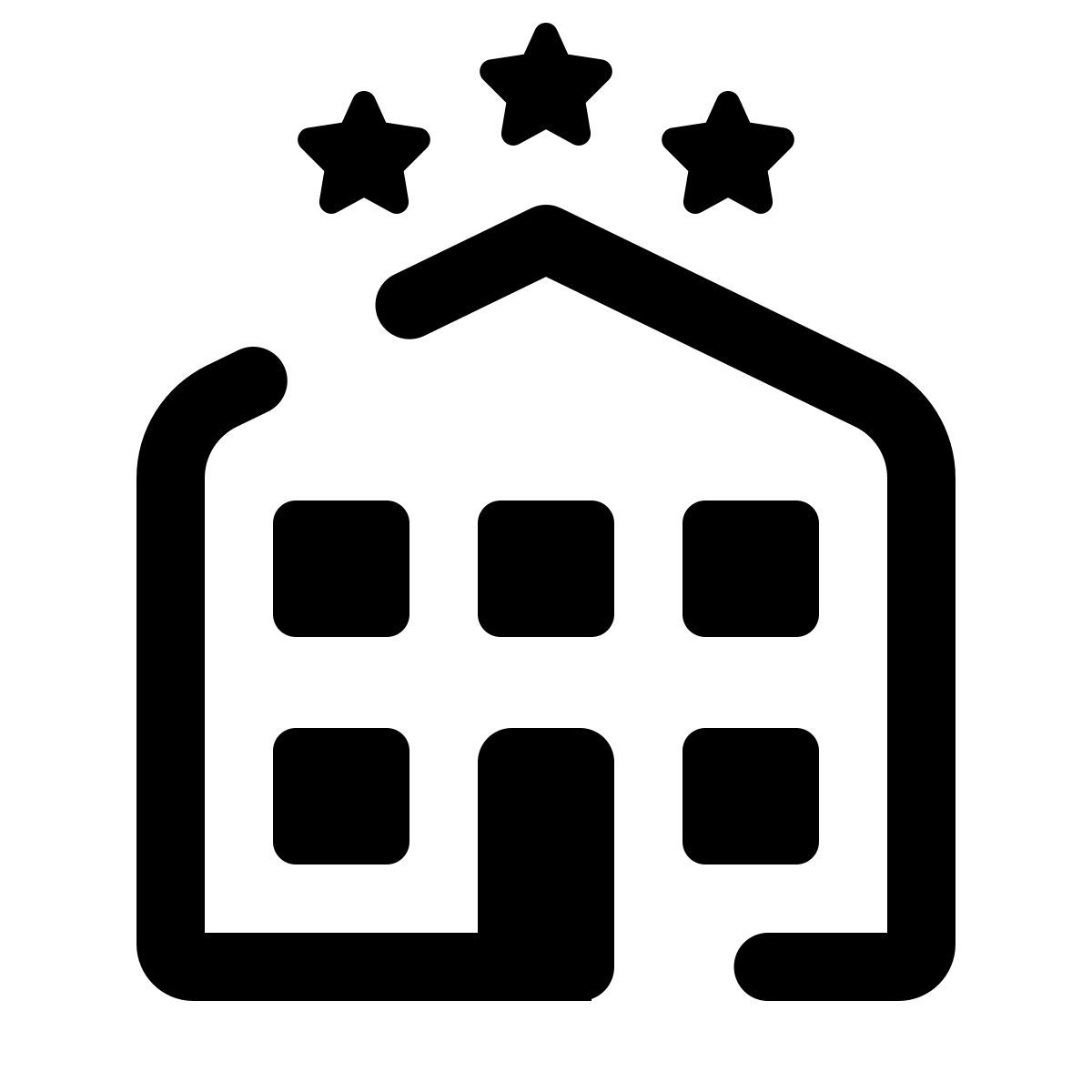 pulsar line style hotel star icon