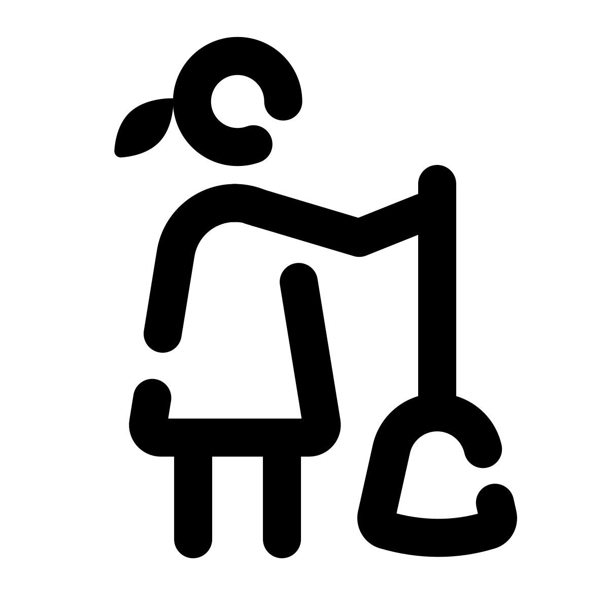 pulsar line style femme de ménage icon