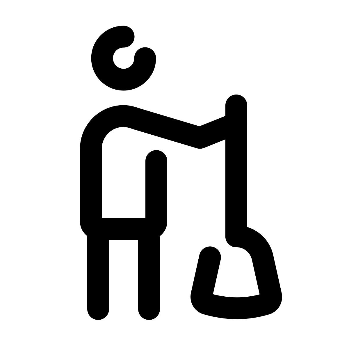 pulsar line style homme de ménage icon