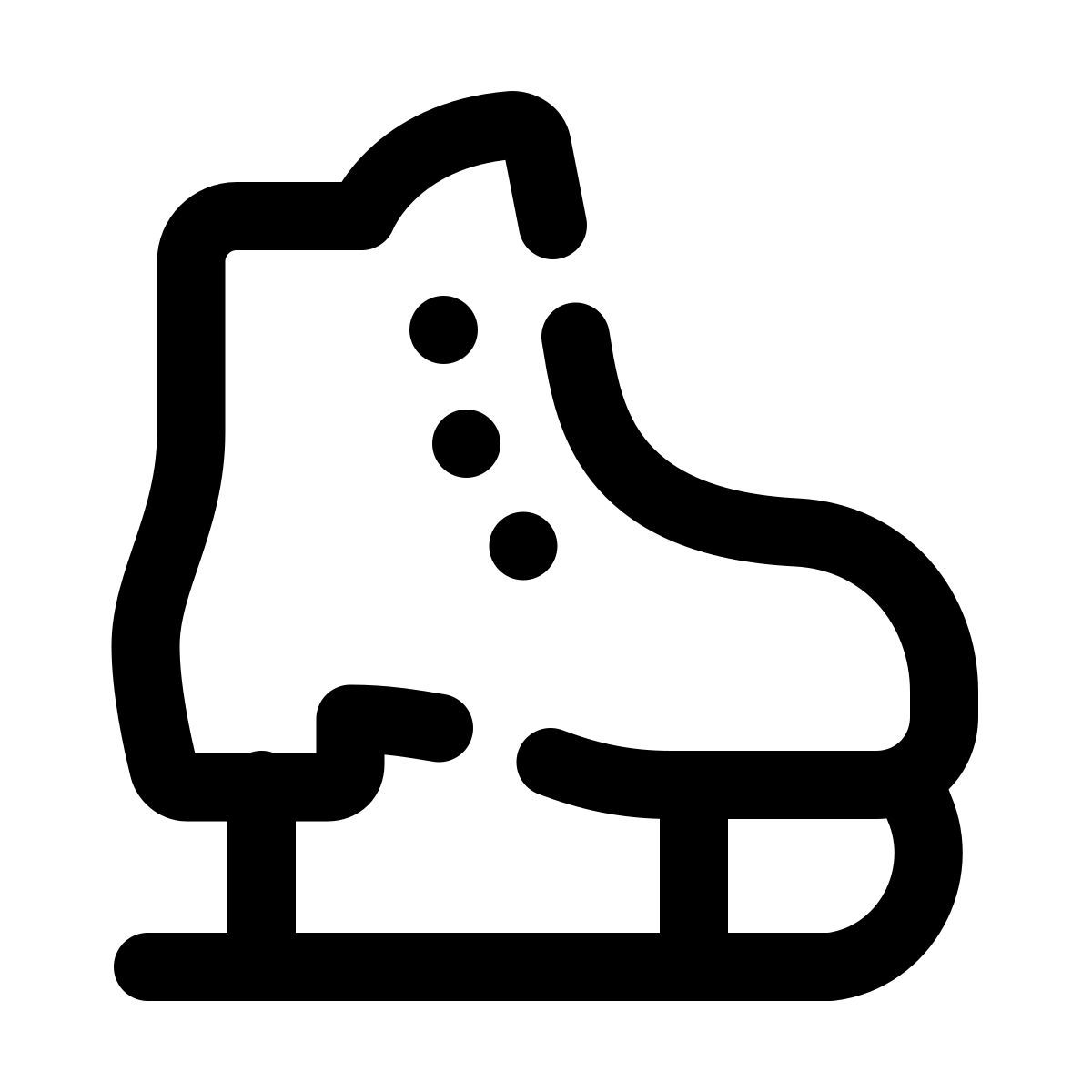 pulsar line style patín de hielo icon