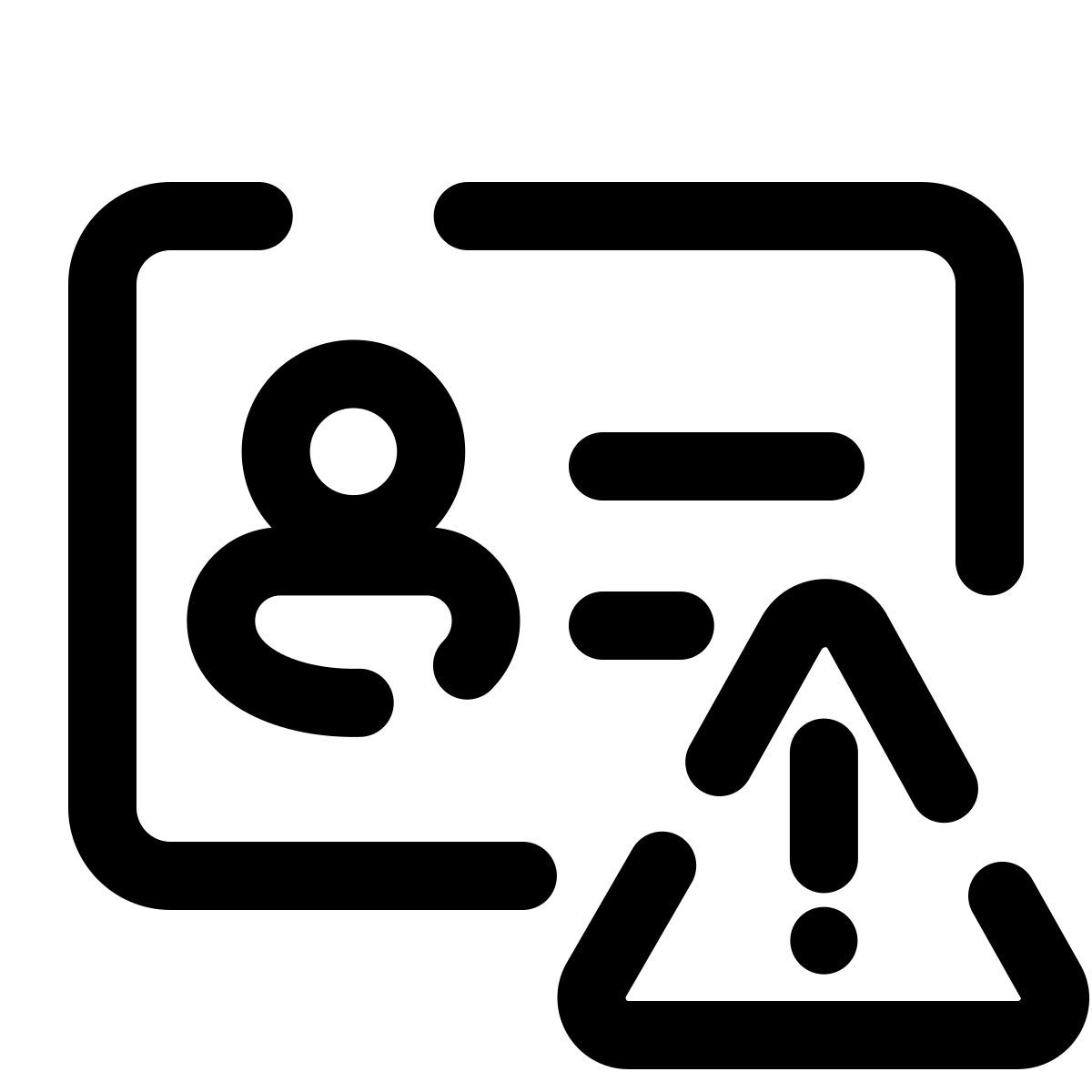 pulsar line style error de documentos de identificación icon