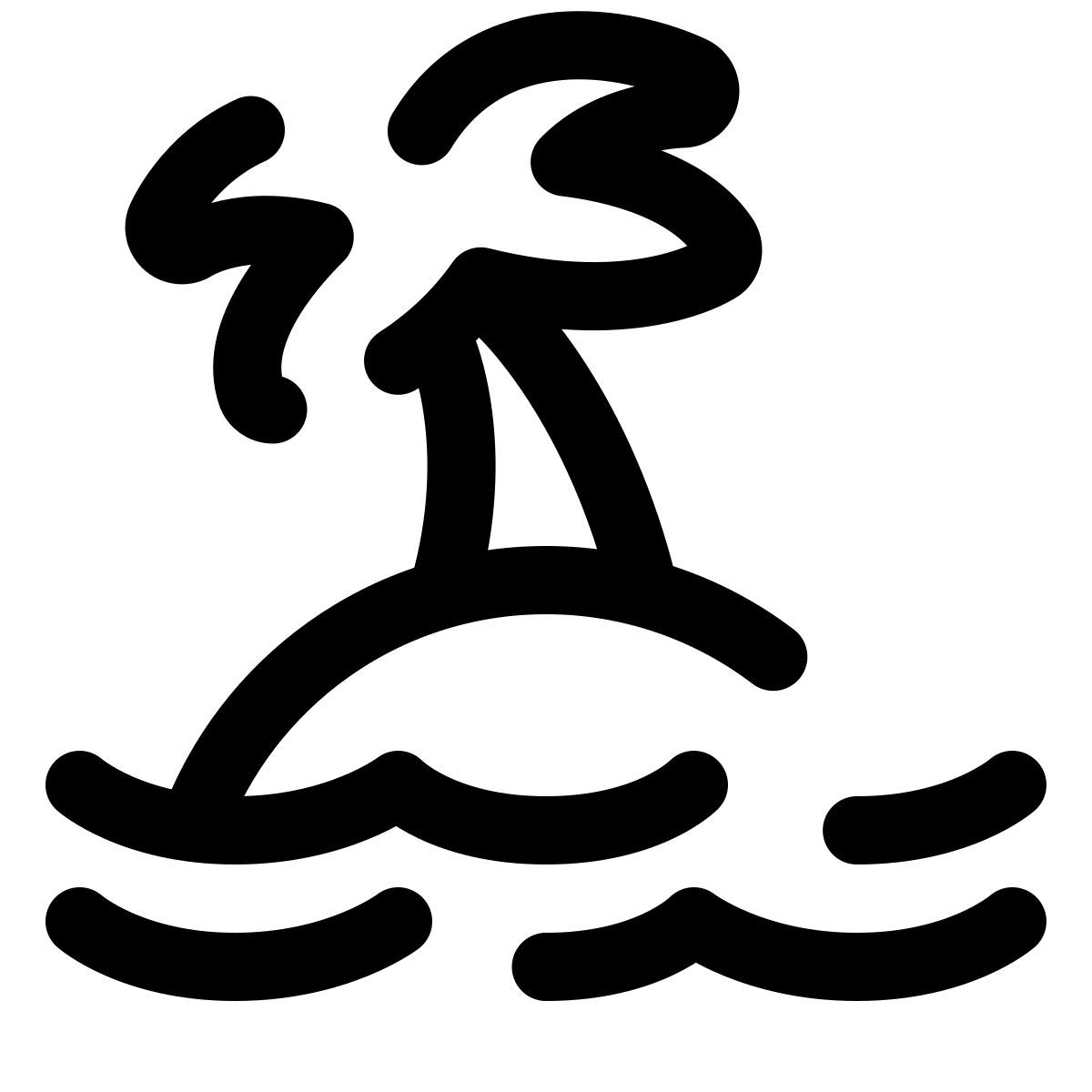 pulsar line style island on water icon