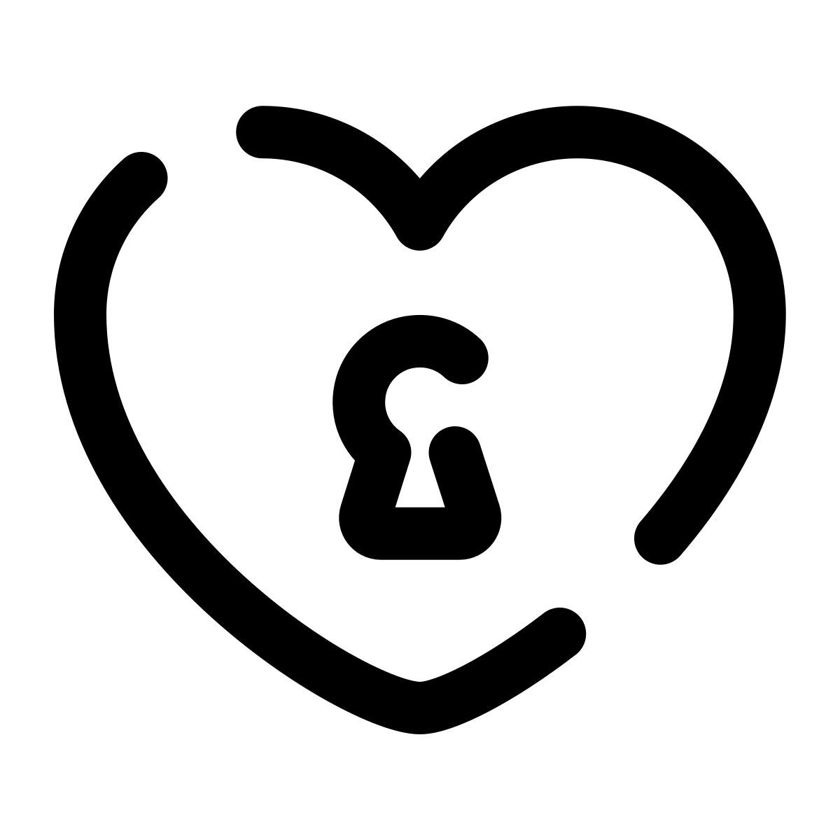 pulsar line style heart keyhole icon