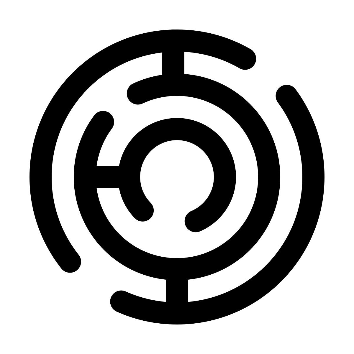 pulsar line style labyrinth icon
