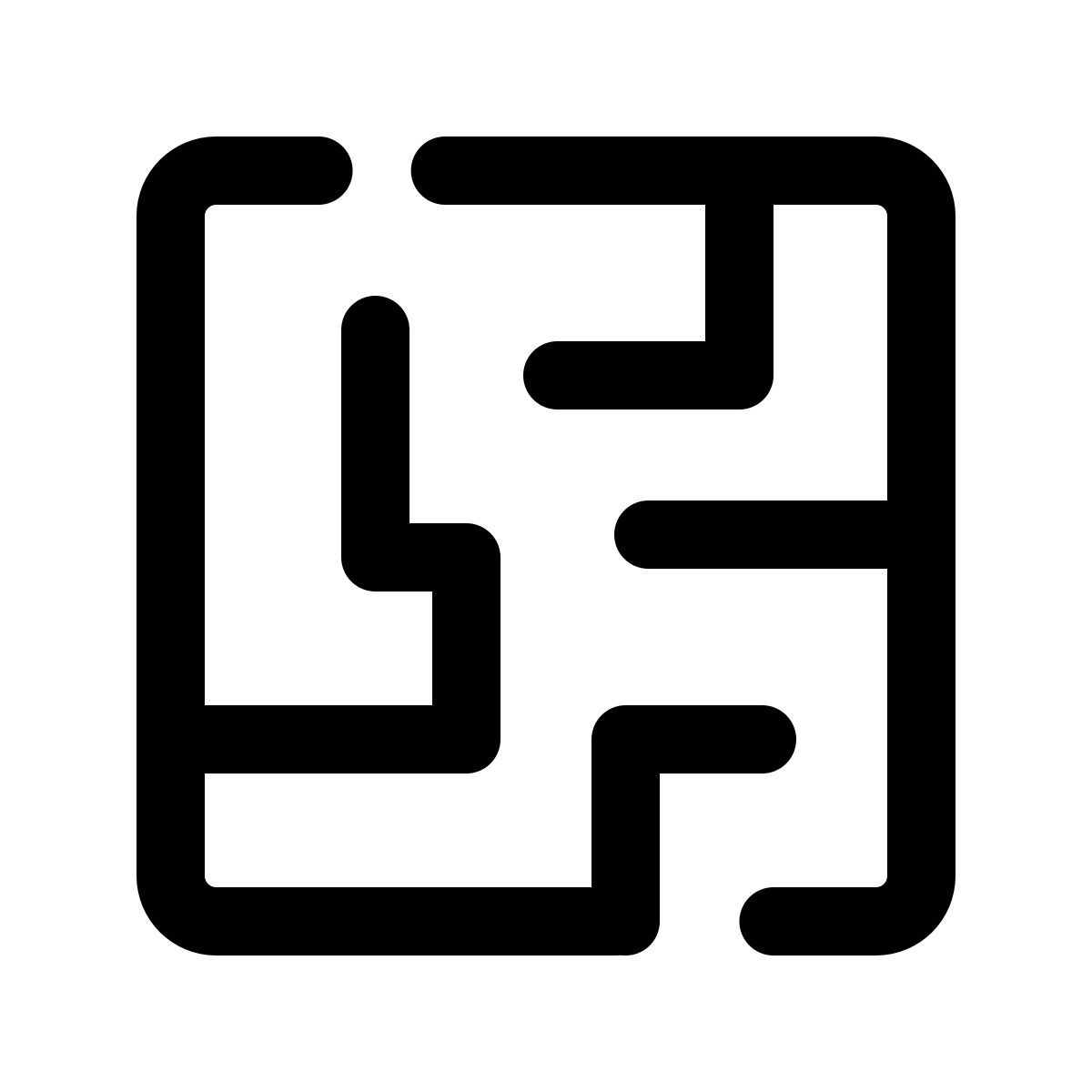 pulsar line style labyrinth icon