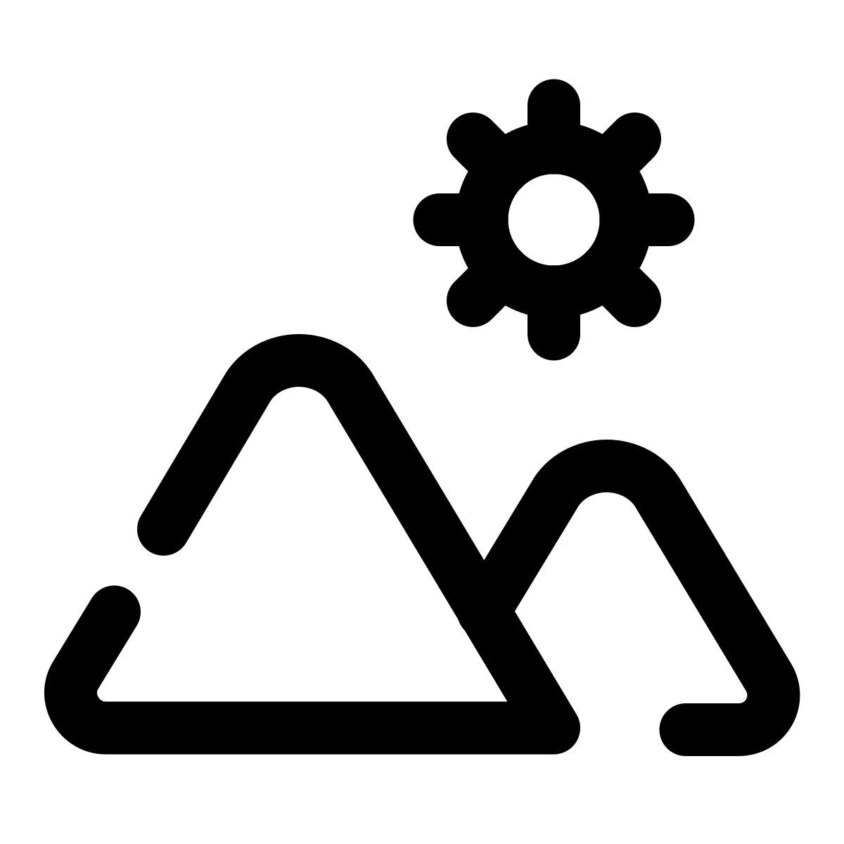 pulsar line style paisaje icon