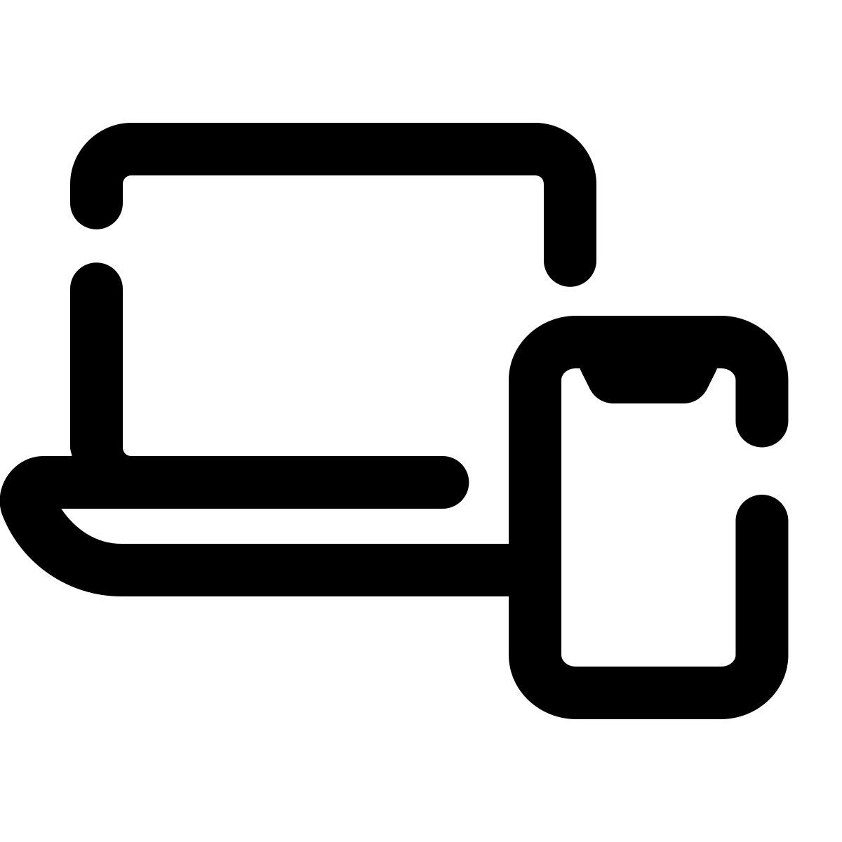 pulsar line style 노트북과 휴대폰 icon