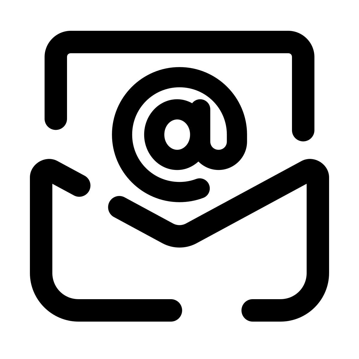 pulsar line style 이메일 서명이 있는 편지 icon