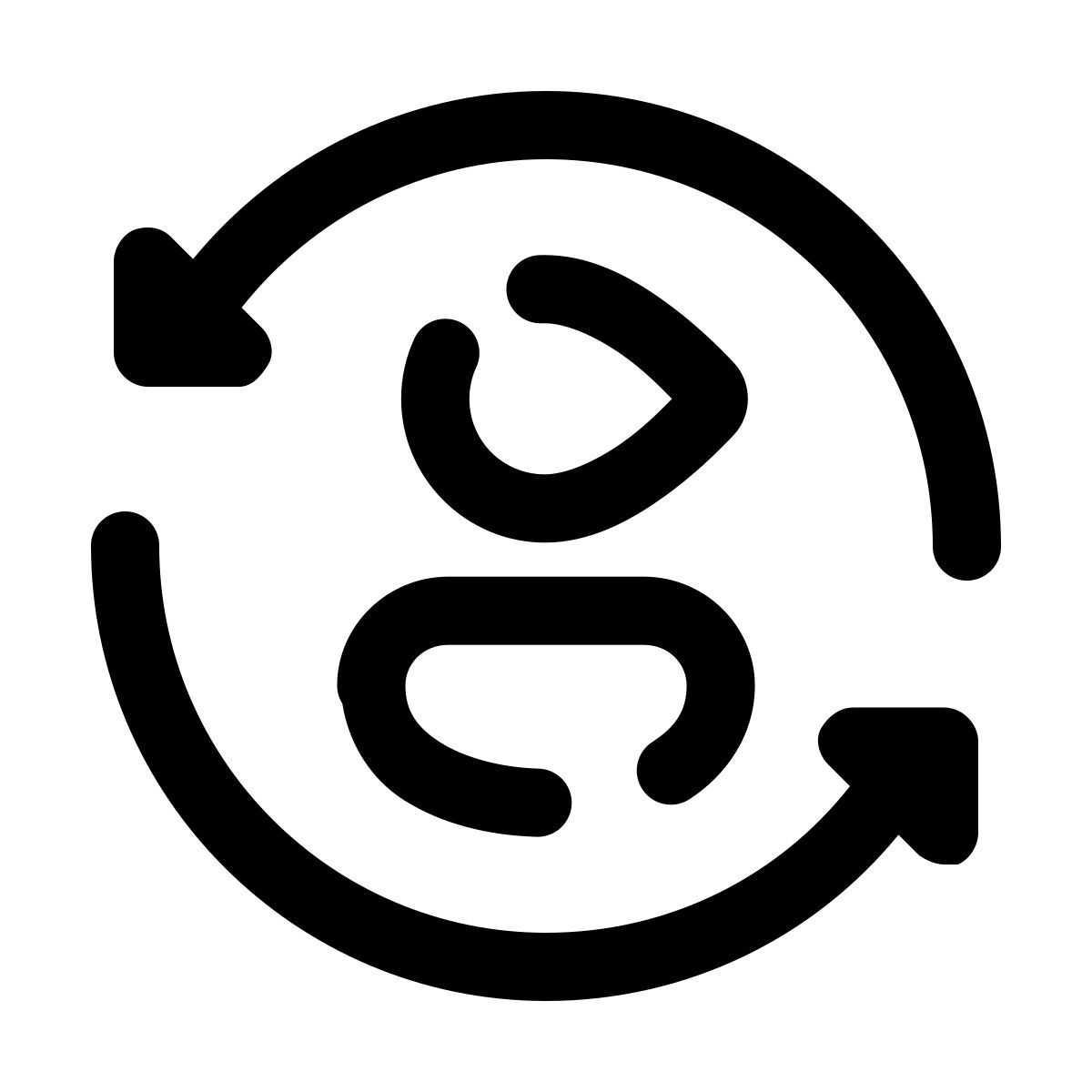 pulsar line style ciclo de vida de mujer icon