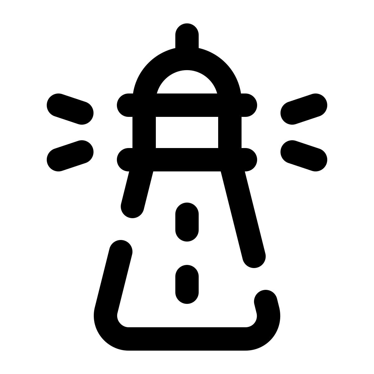 pulsar line style lighthouse icon