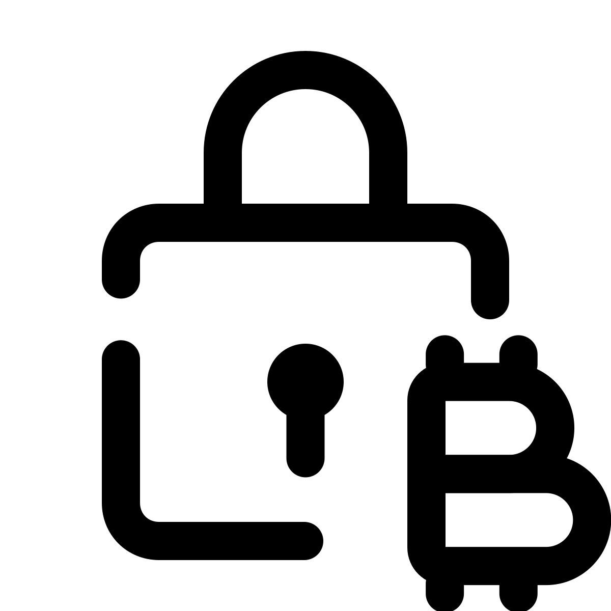 pulsar line style lock bitcoin icon