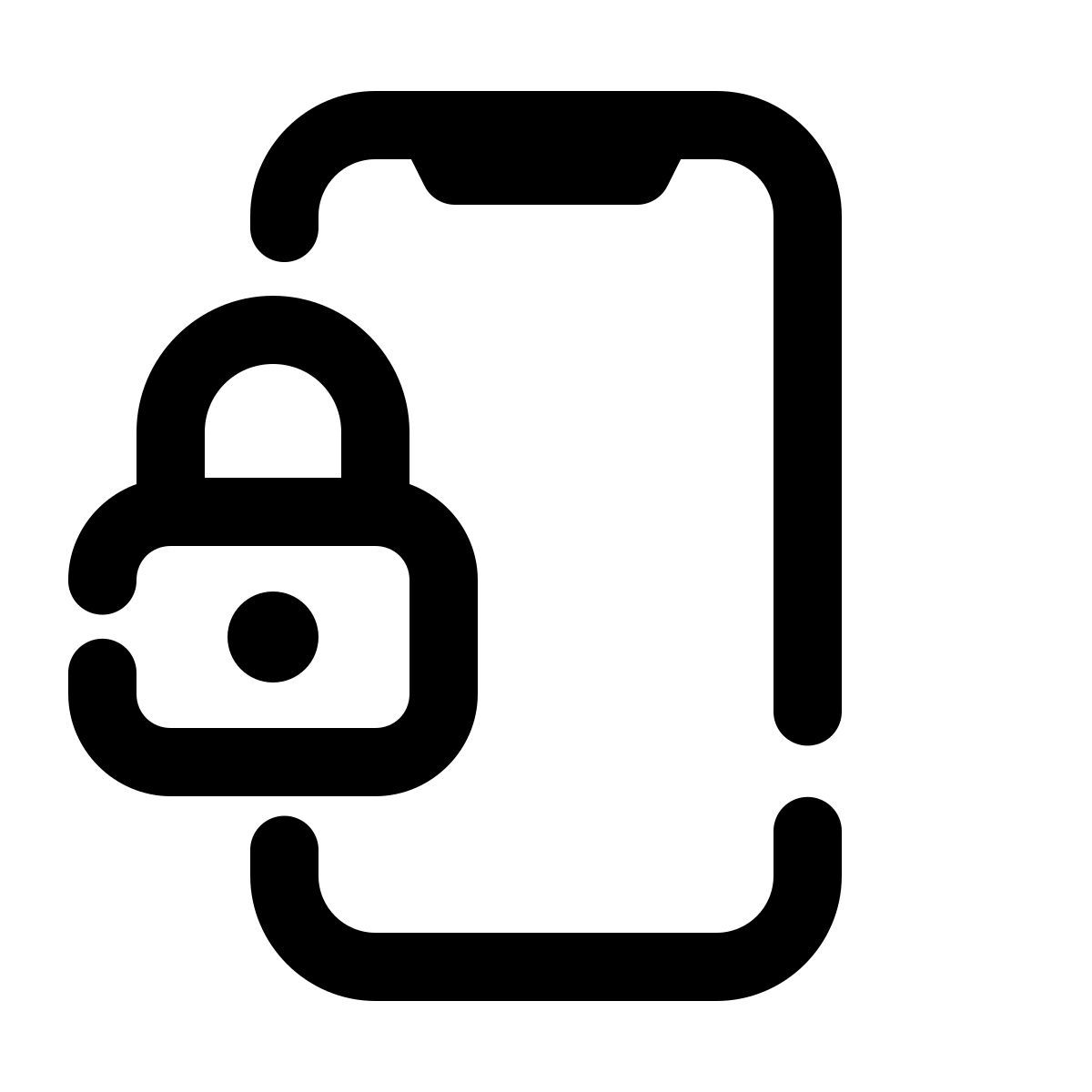 pulsar line style bloquear retrato icon