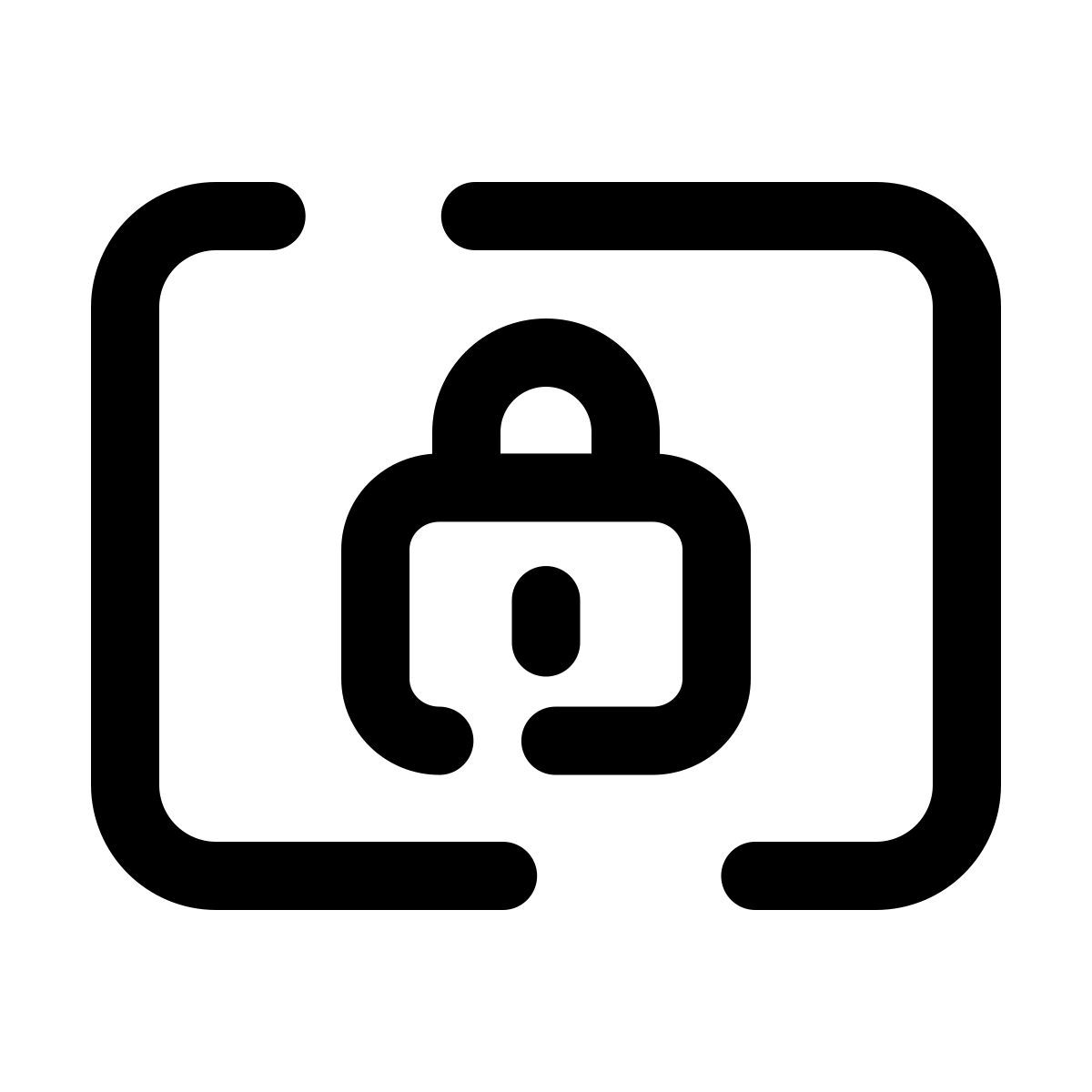 pulsar line style bloquear pantalla icon