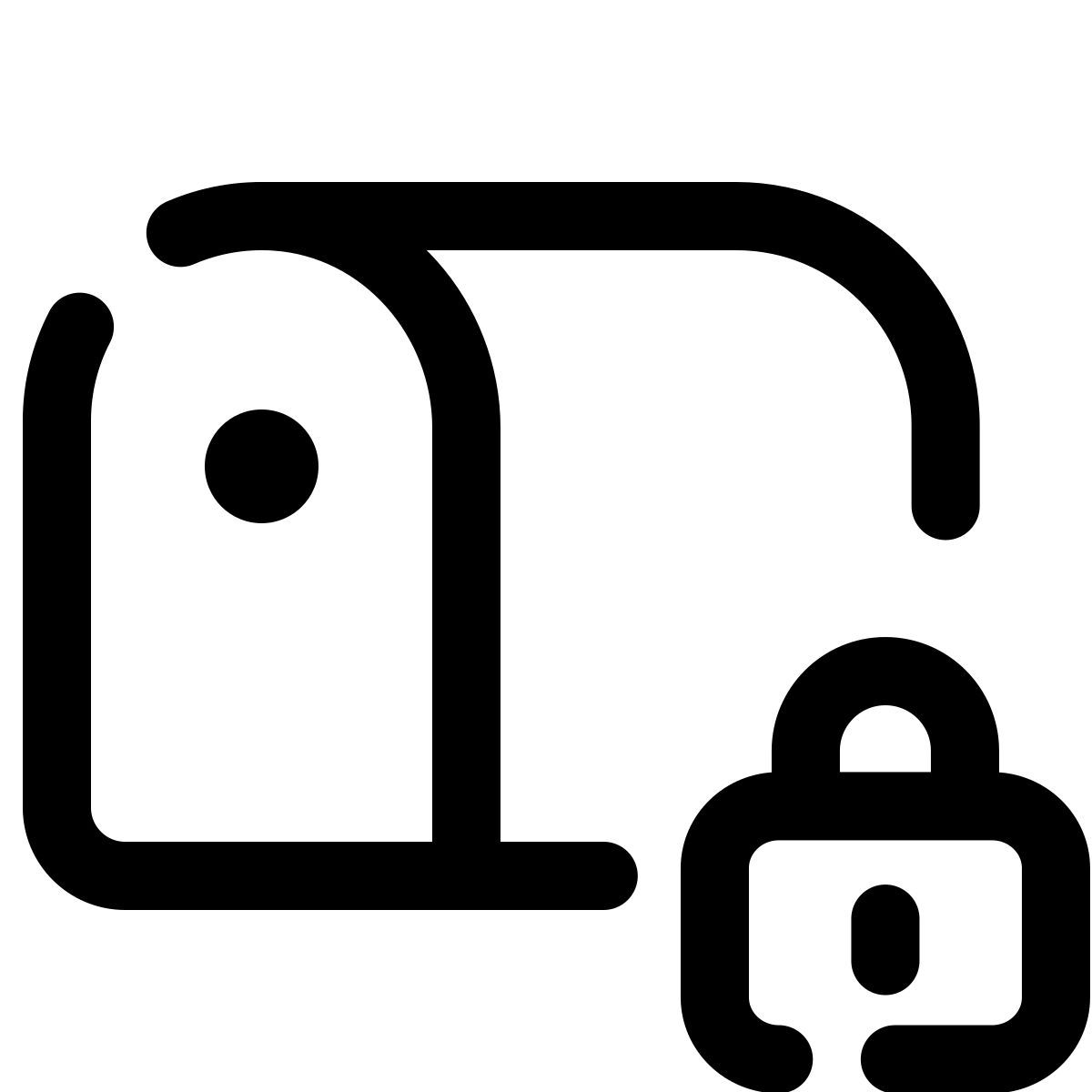 pulsar line style bloqueio de caixa de correio icon