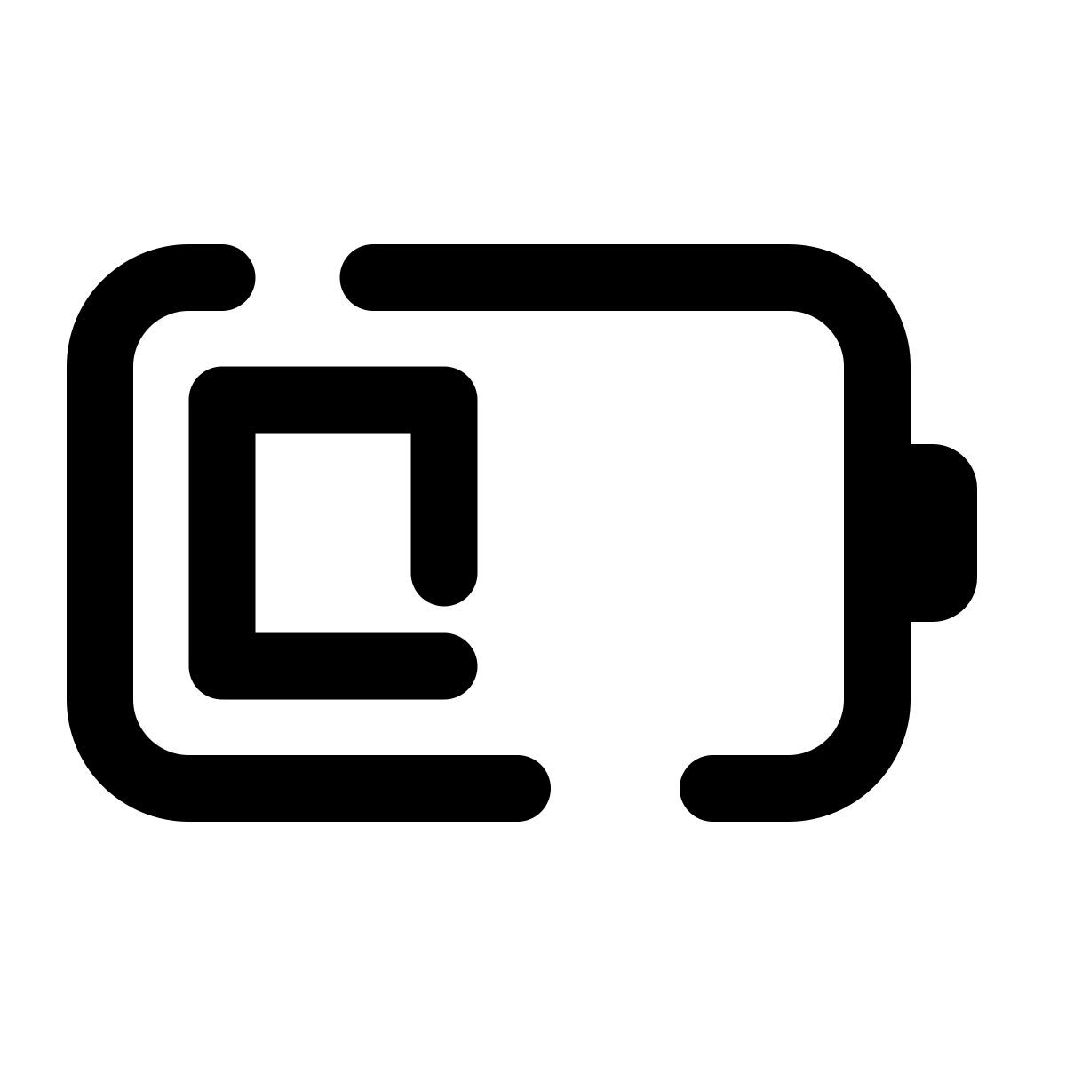 pulsar line style batteria carica a metà icon