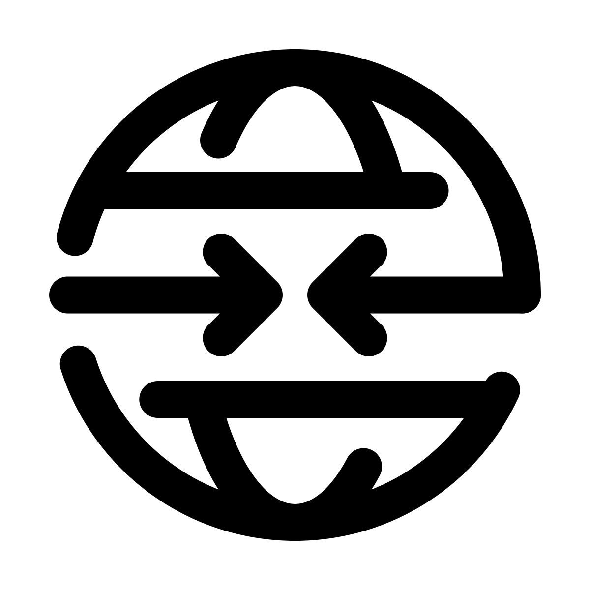 pulsar line style reunión globo de flechas icon