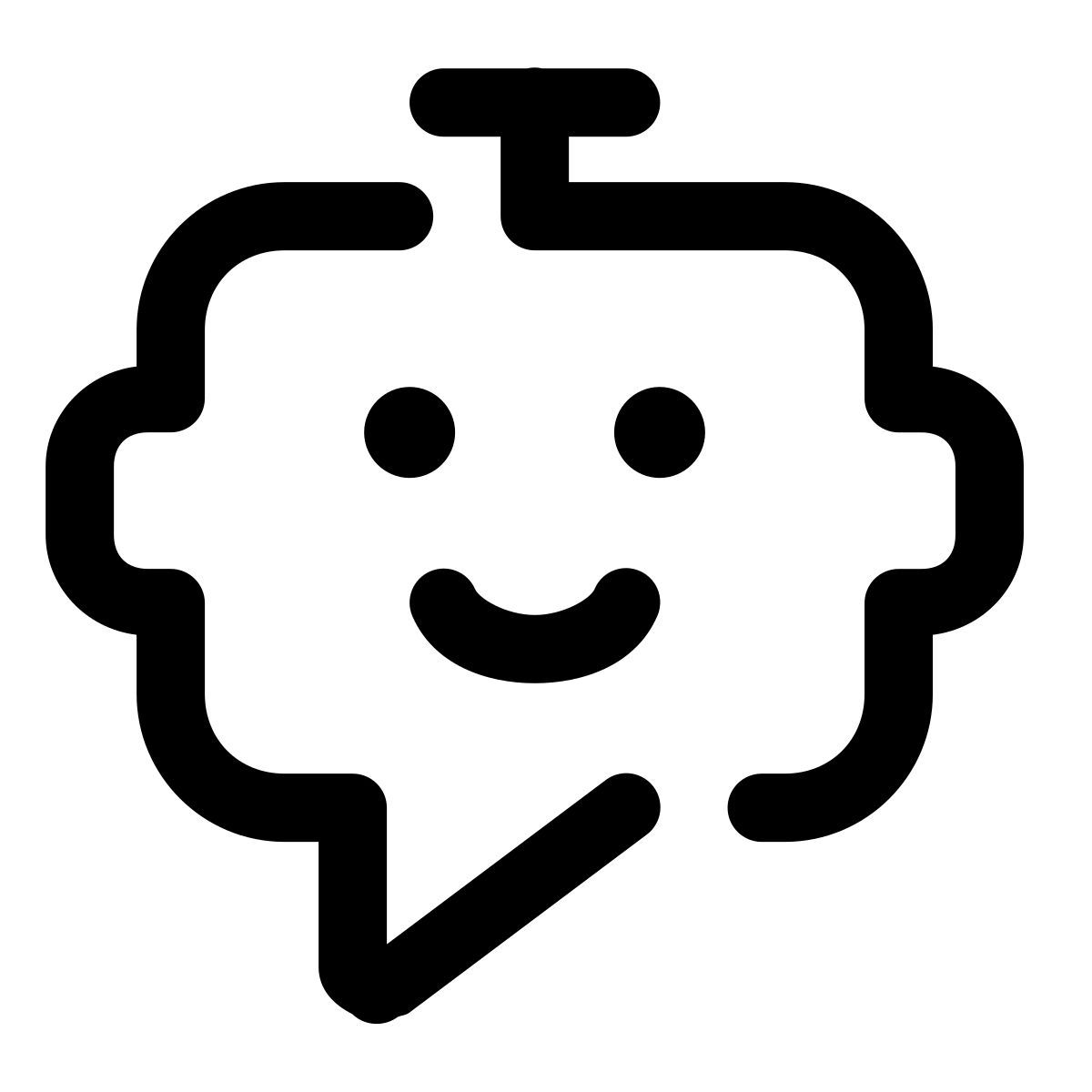 pulsar line style message bot icon