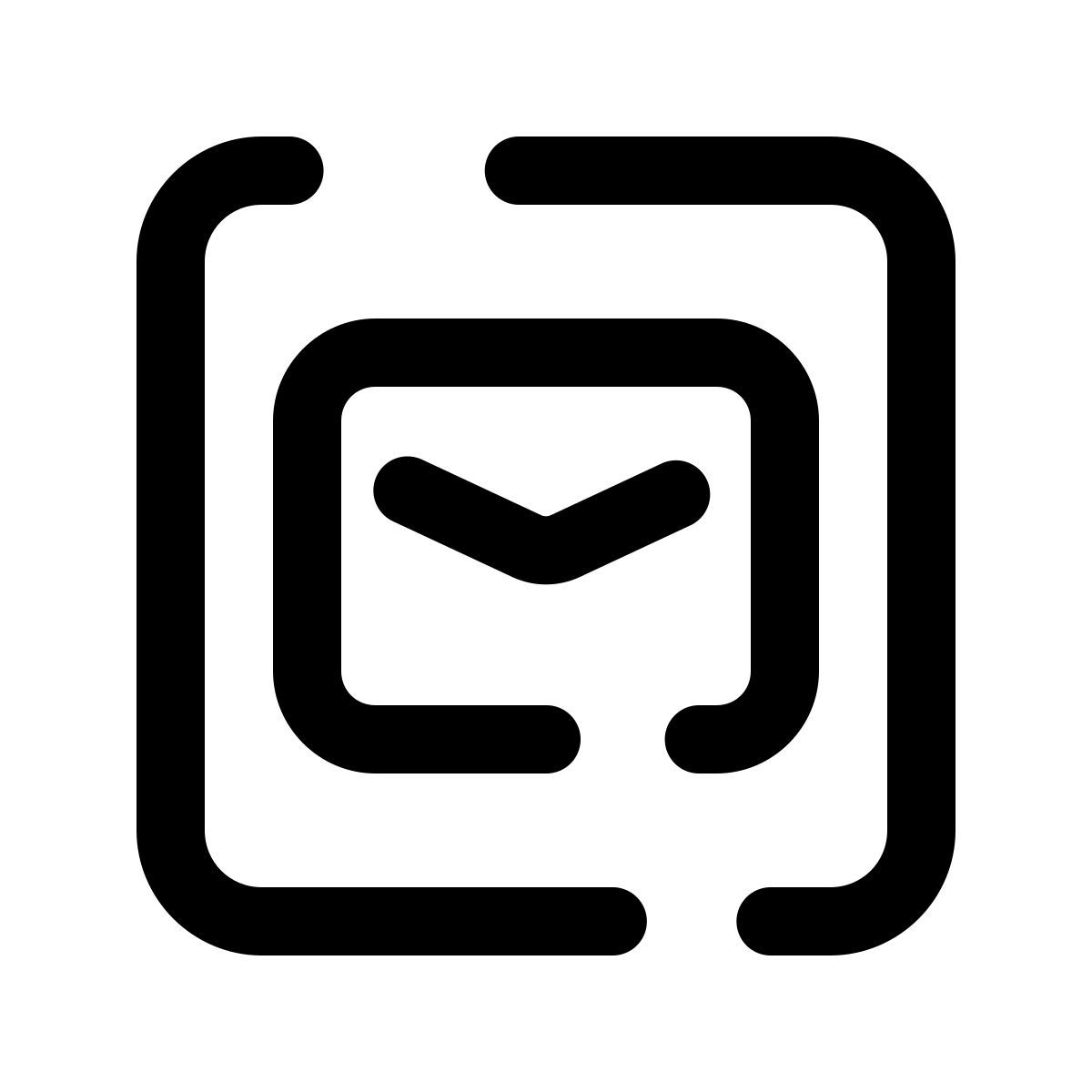 pulsar line style courrier icon