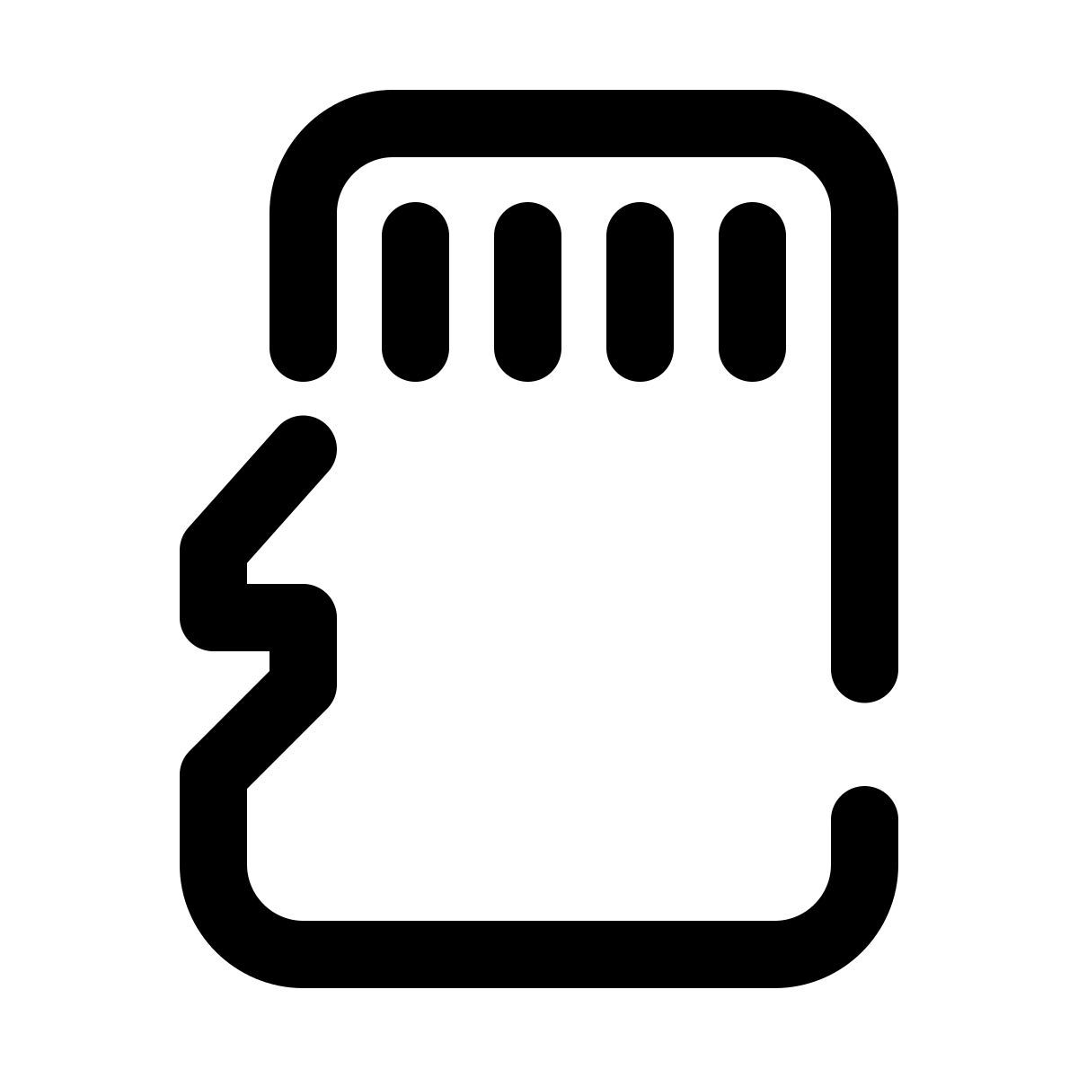 pulsar line style micro sd icon