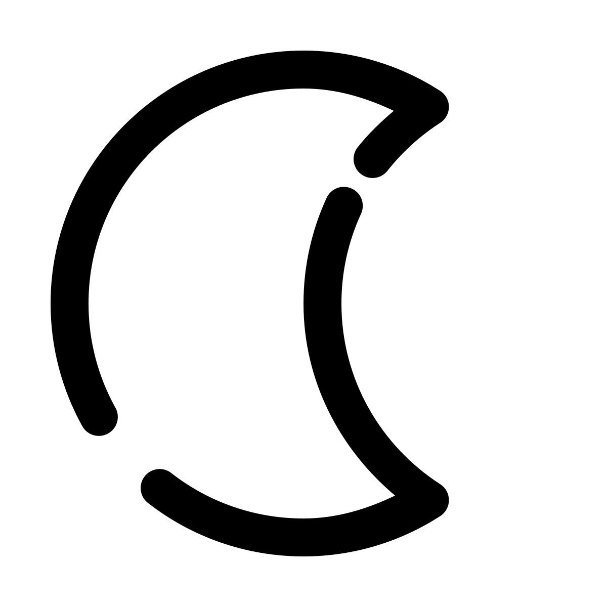 pulsar line style símbolo de la luna icon