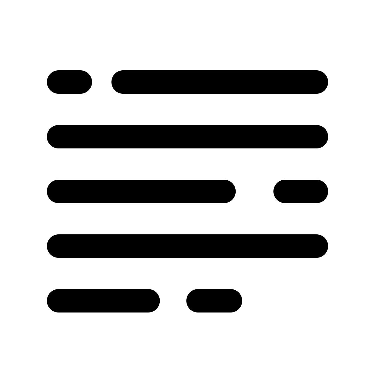 pulsar line style 여러 줄 문자 icon