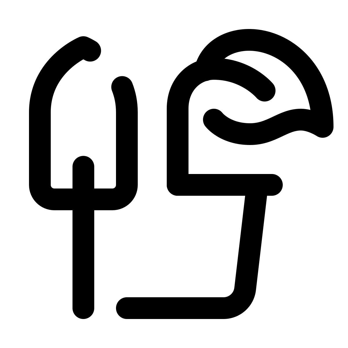 pulsar line style gardening plant icon