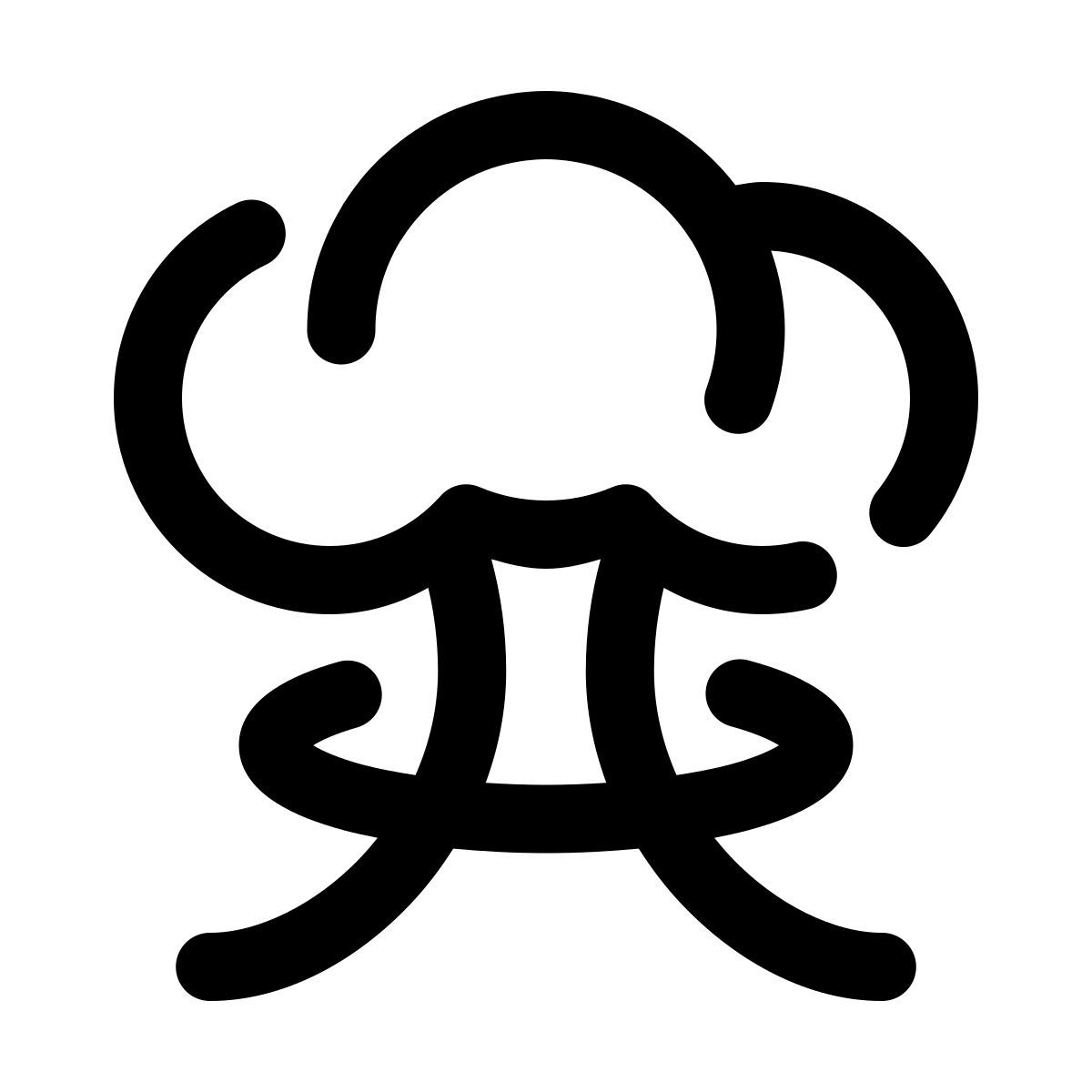 pulsar line style esplosione nucleare icon