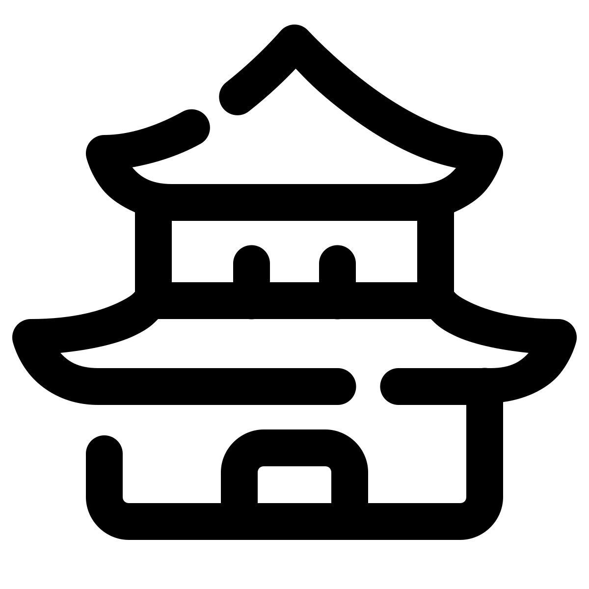 pulsar line style pagoda icon