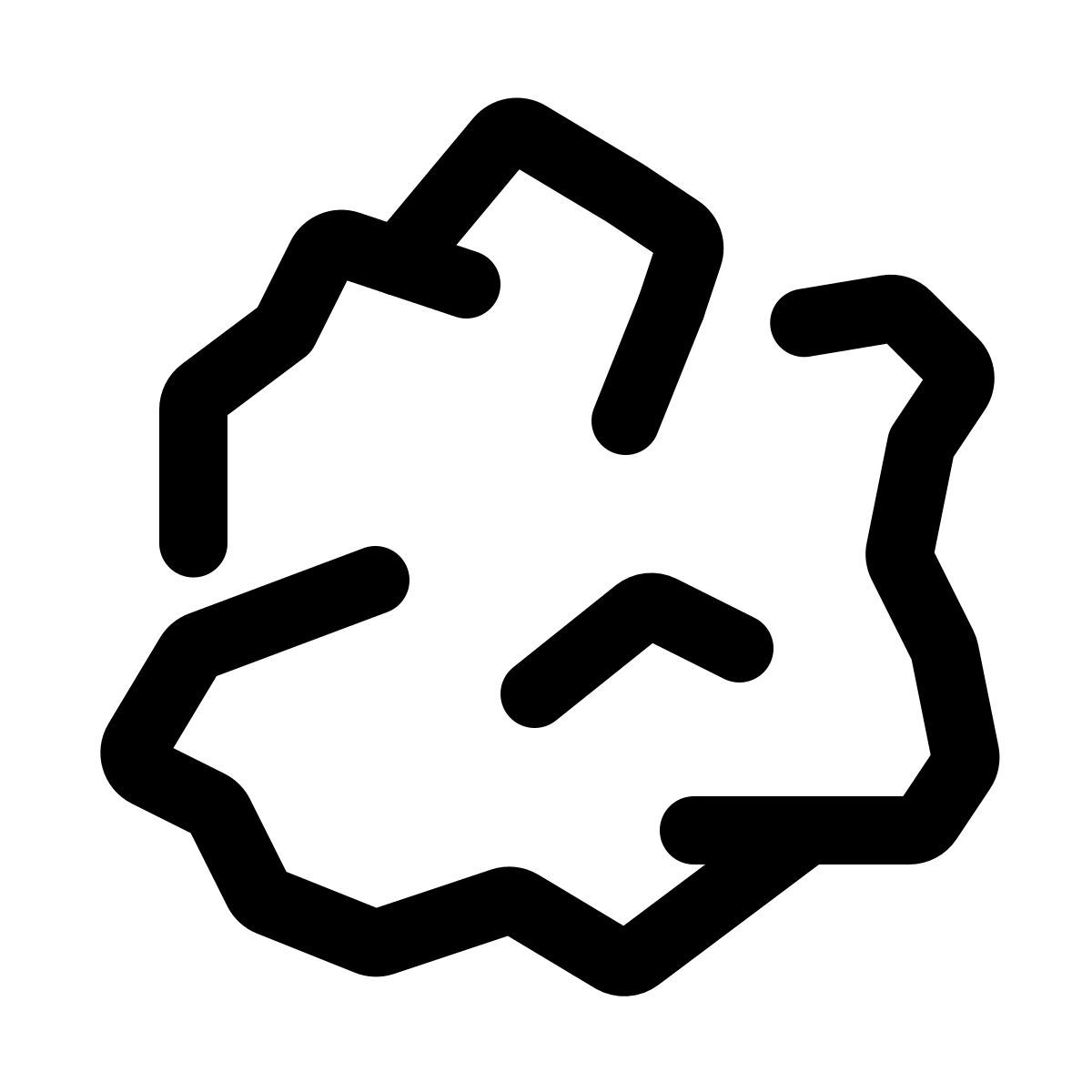 pulsar line style 구겨진 종이 icon