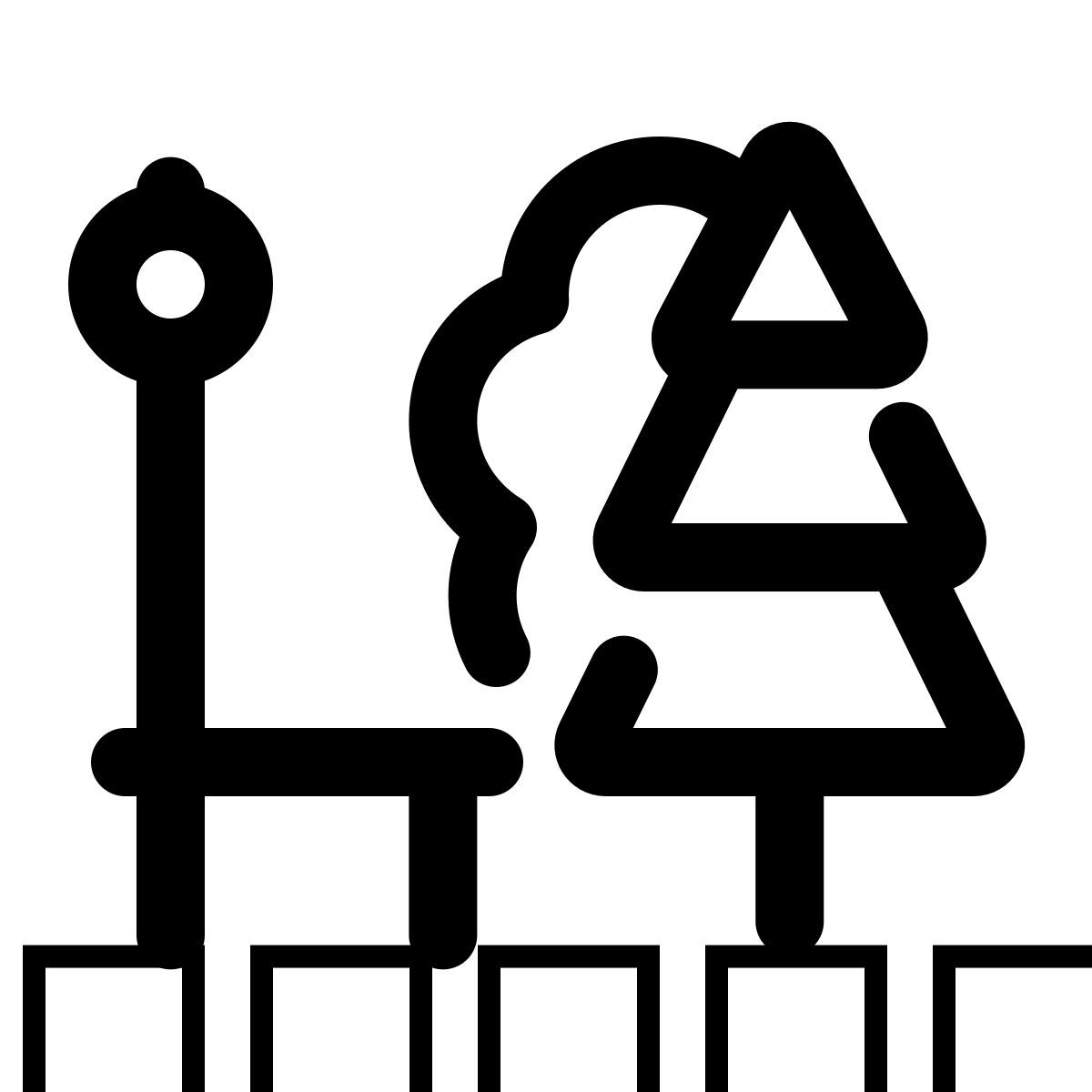 pulsar line style park with street light icon