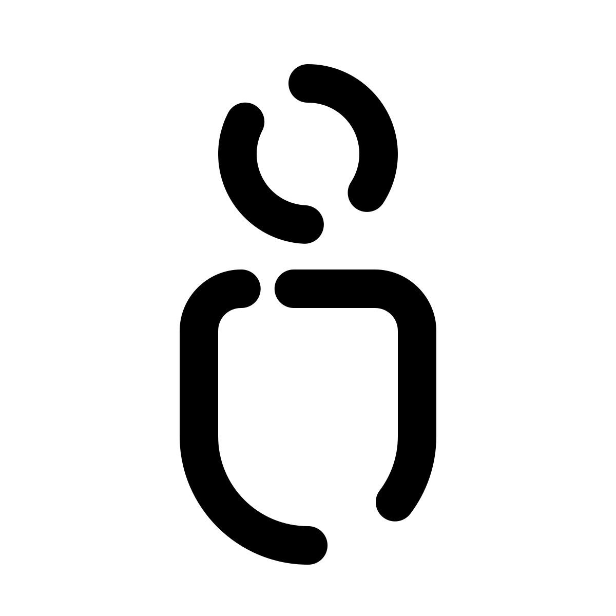 pulsar line style persona di sesso maschile icon