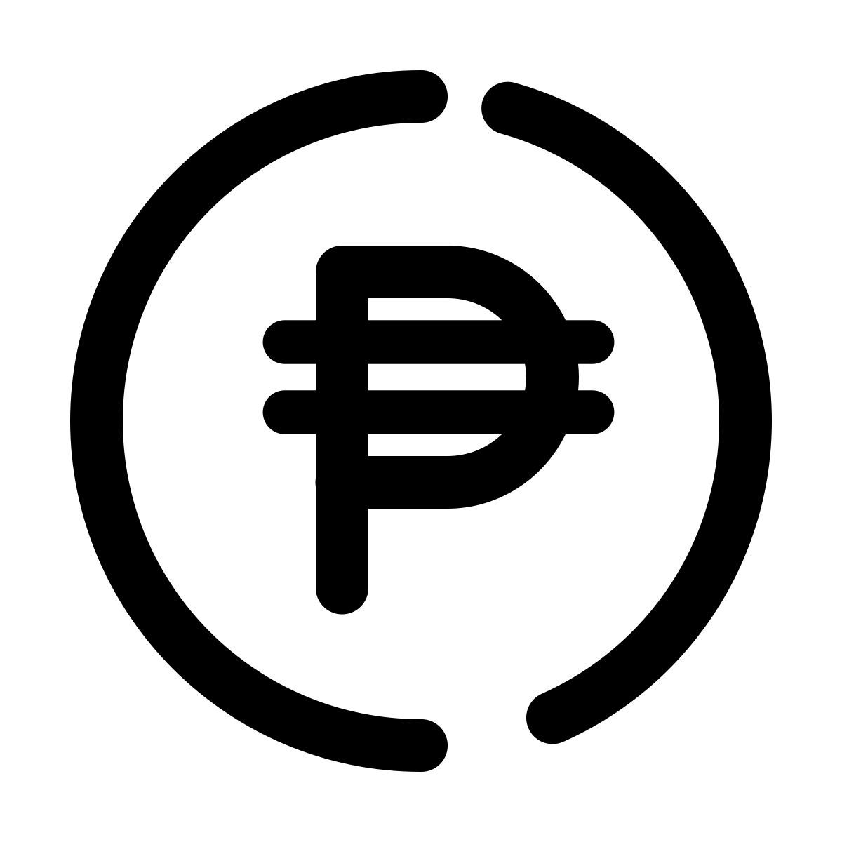 pulsar line style simbolo del peso icon