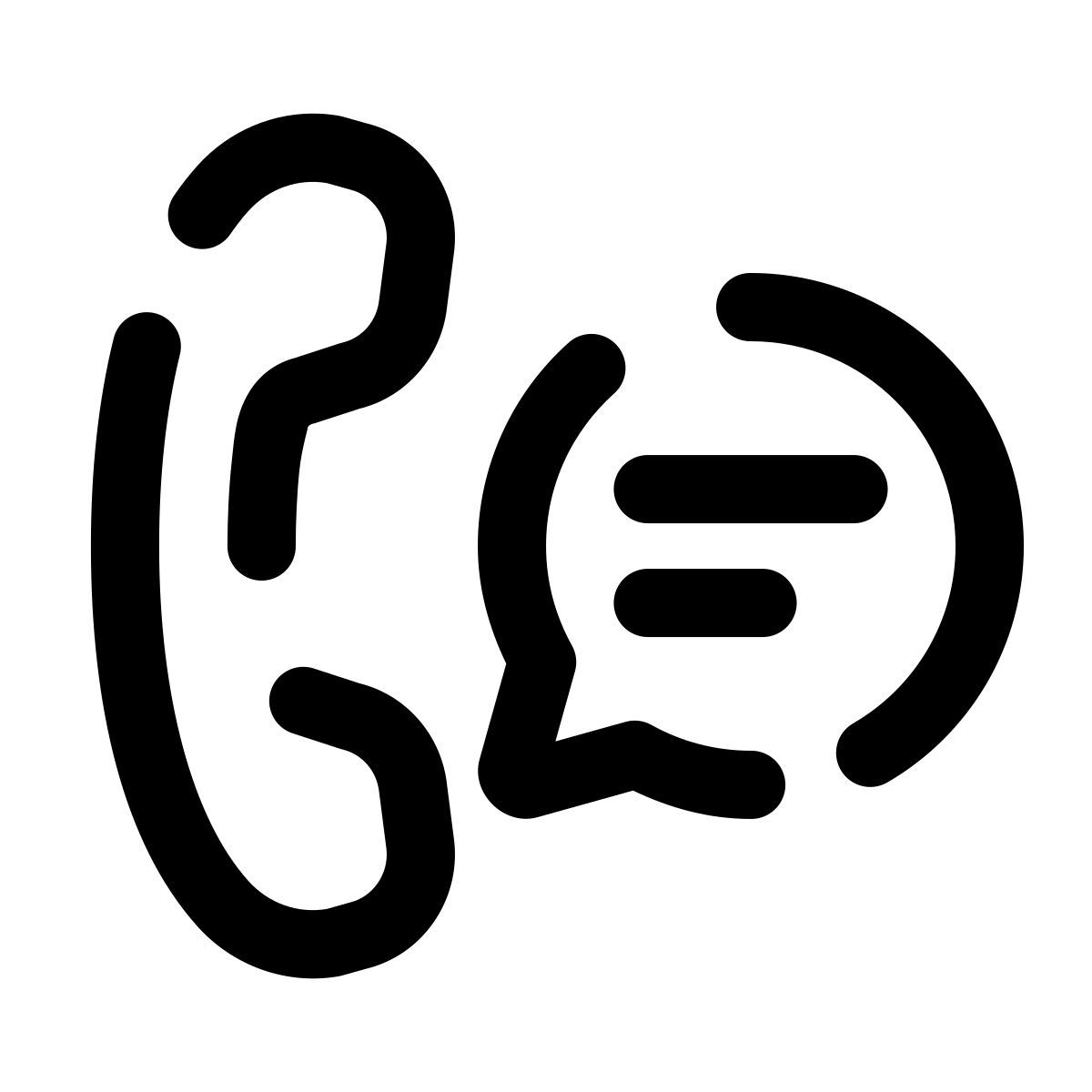 pulsar line style telefonblase icon