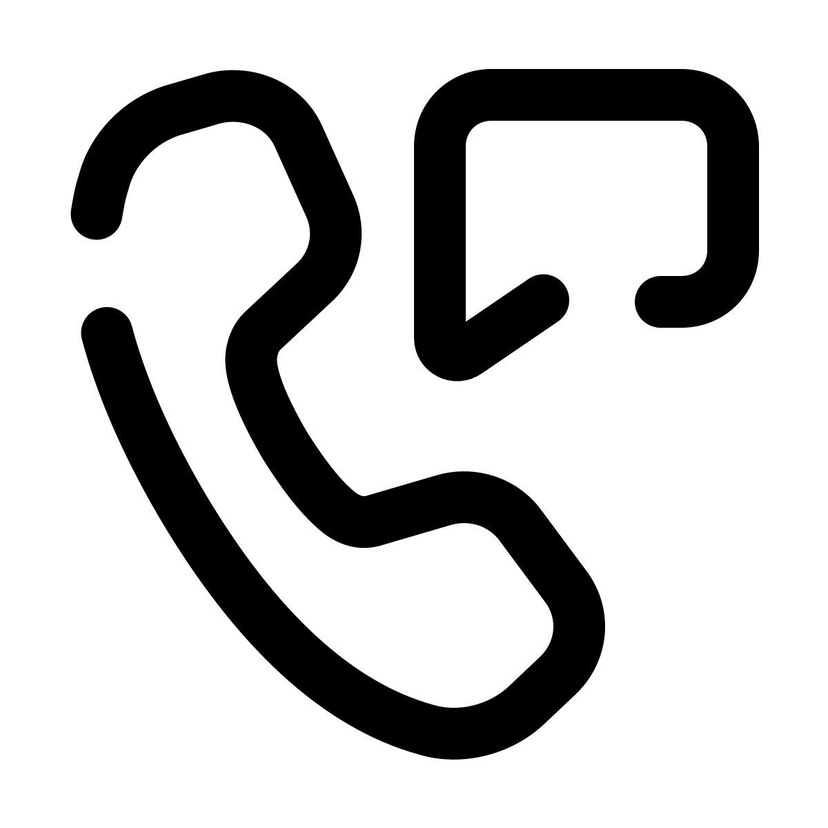 pulsar line style messaggio del telefono icon