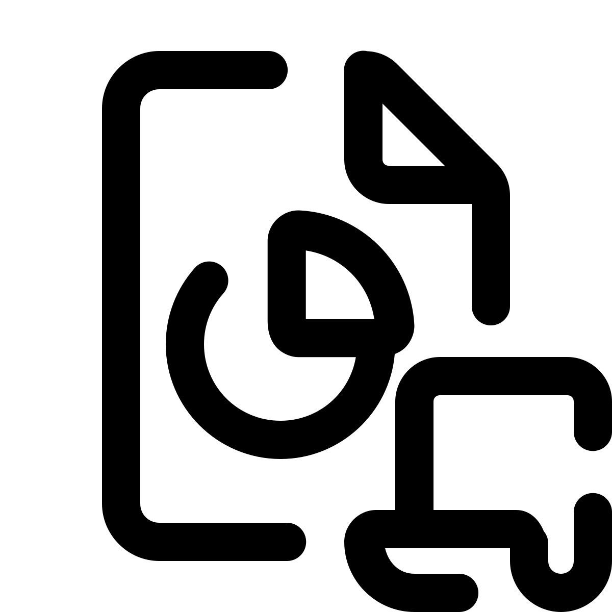 pulsar line style script di report del grafico a torta icon