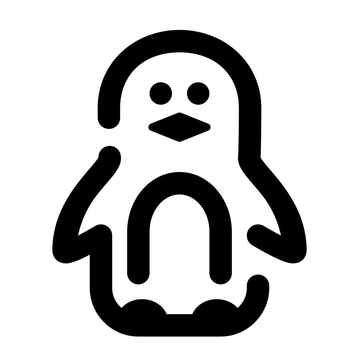 pulsar line style pinguino icon