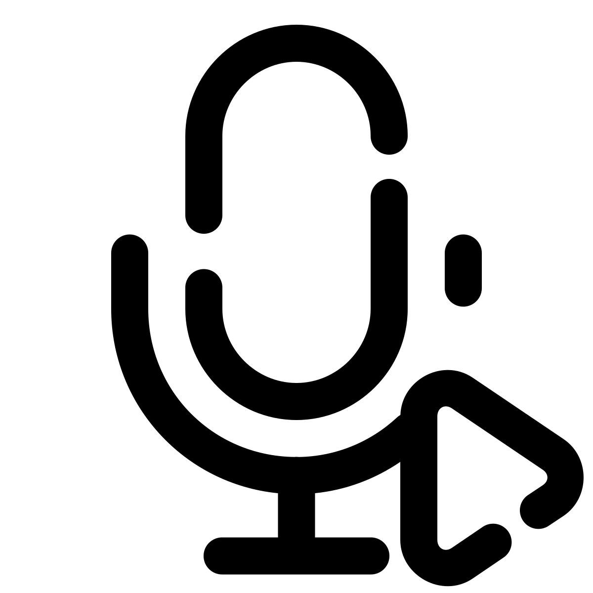 pulsar line style 녹음 재생 icon