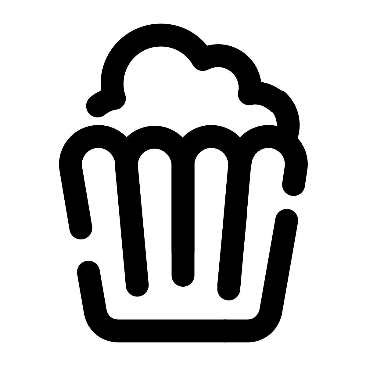 pulsar line style popcorn icon