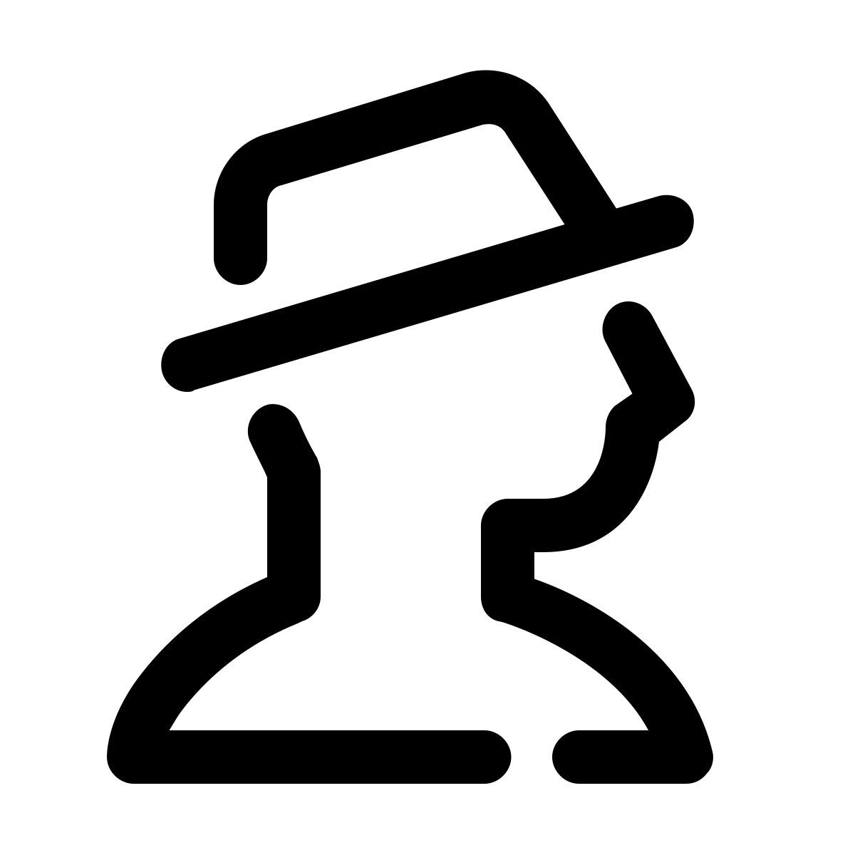 pulsar line style portrait modus männlich icon