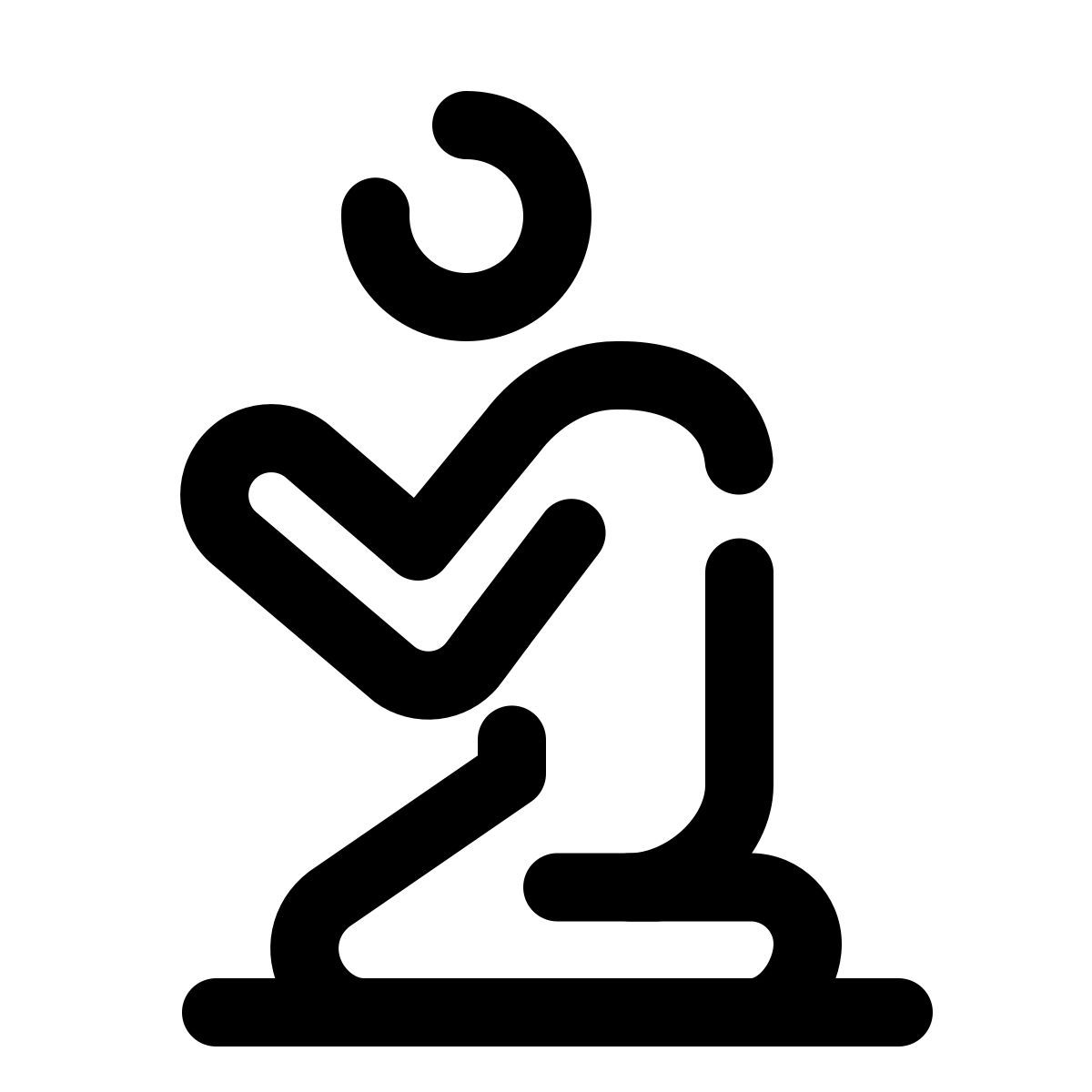 pulsar line style 기도하는 사람 icon