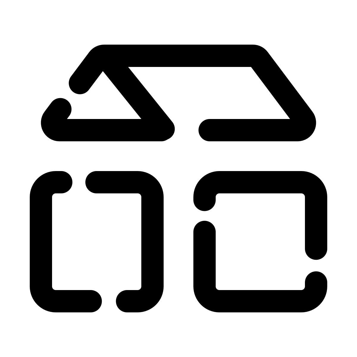 pulsar line style casa prefabbricata icon