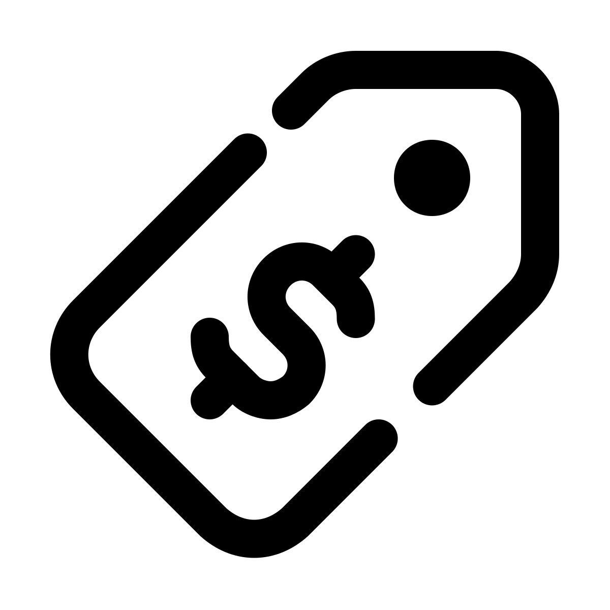 pulsar line style etiqueta de preço usd icon