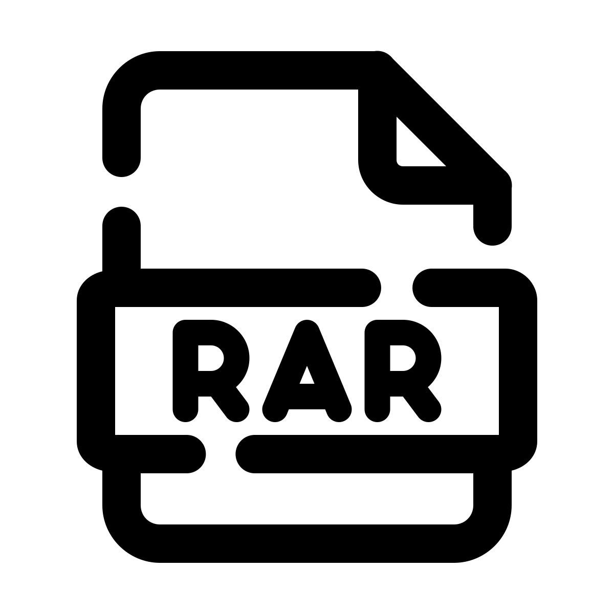 pulsar line style rar icon