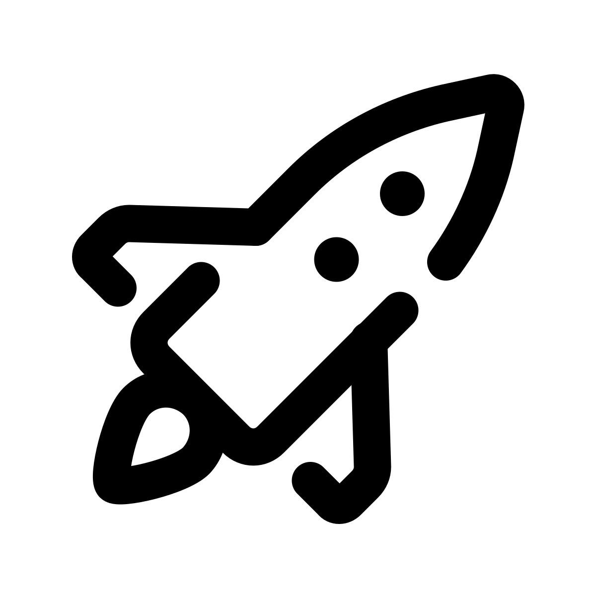 pulsar line style cohete icon