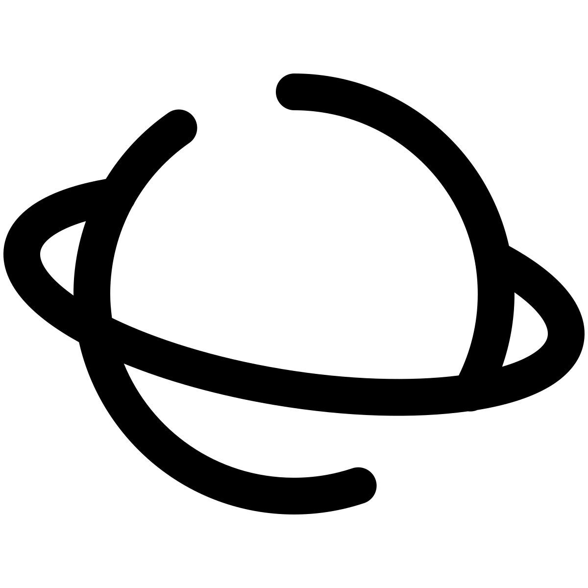pulsar line style saturn planet icon