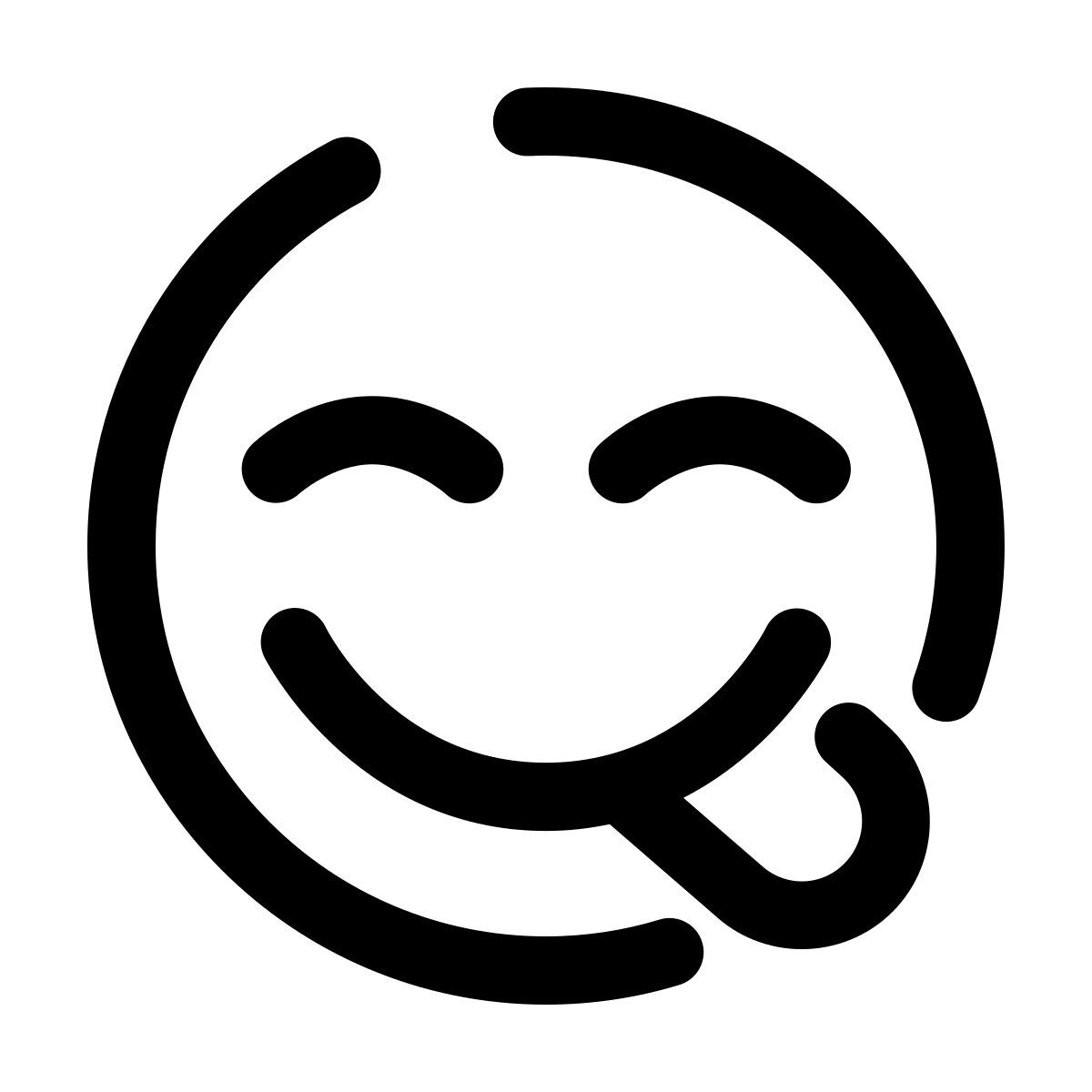 pulsar line style 맛보기 맛있는 음식 얼굴 icon