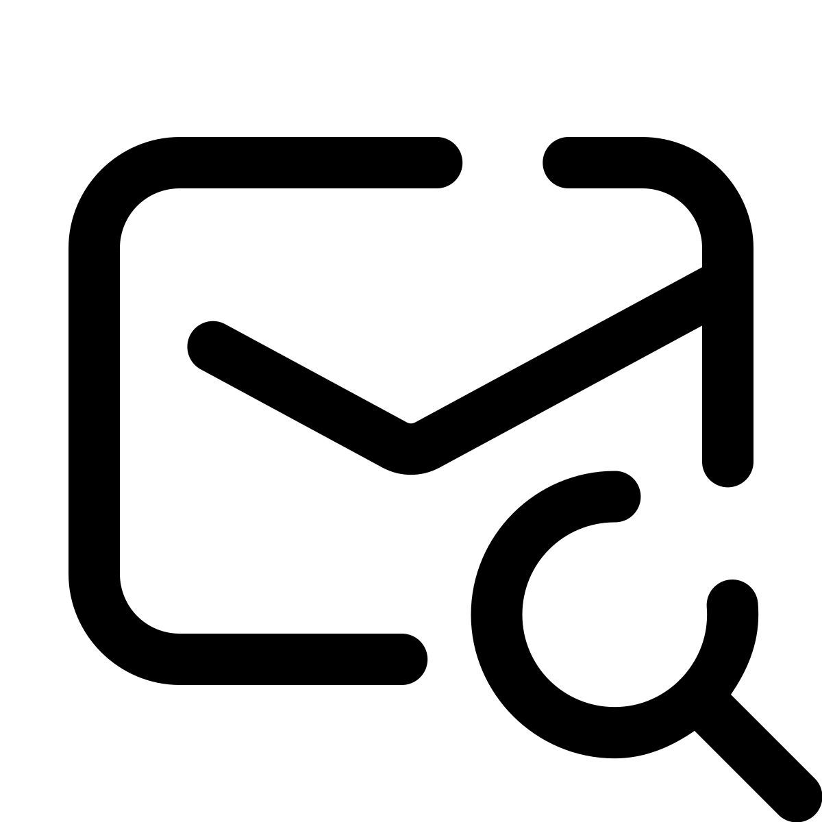 pulsar line style search in mail icon