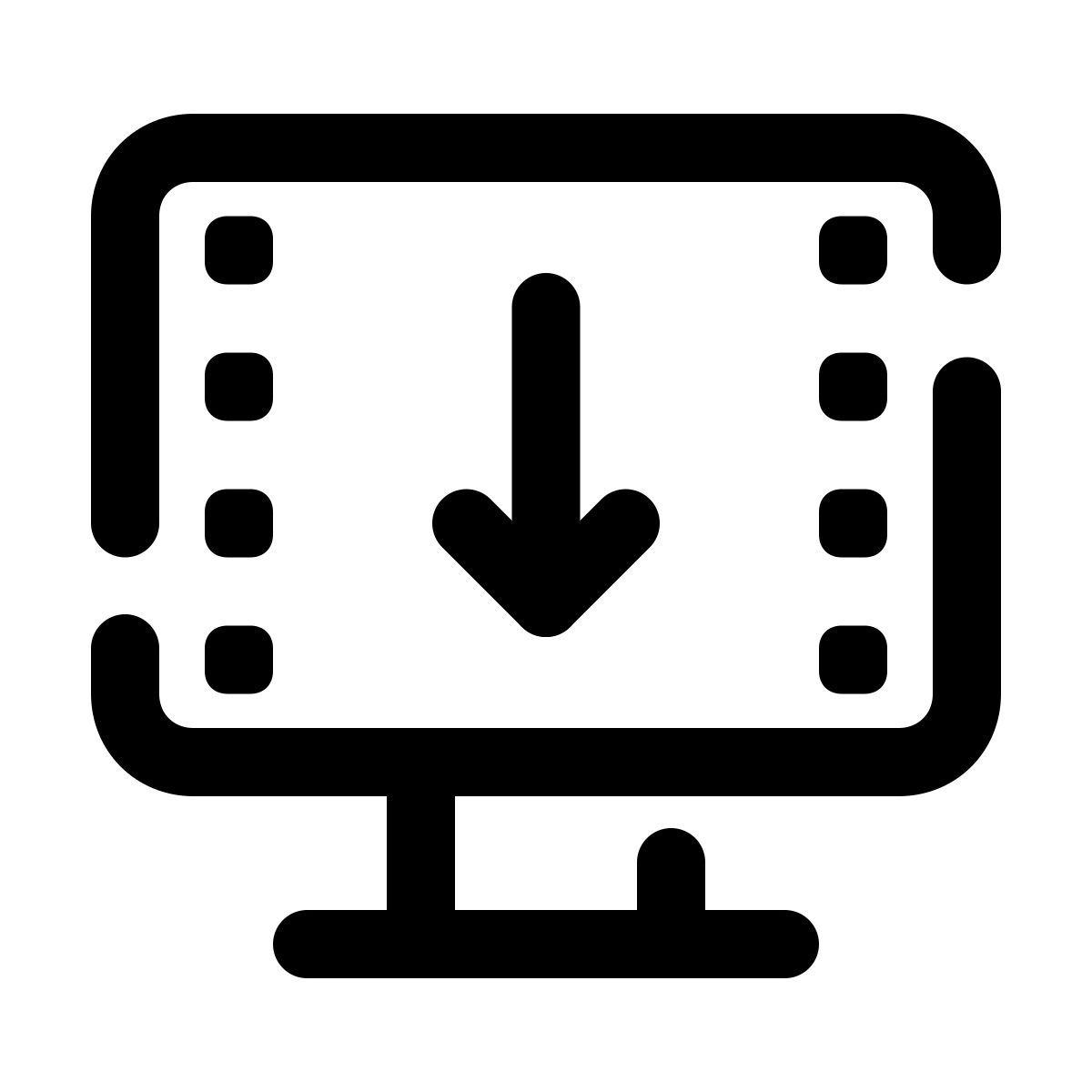 pulsar line style sending video frames icon