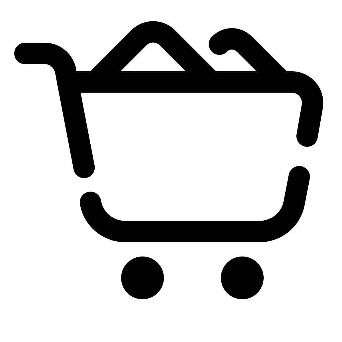 pulsar line style carrito de la compra cargado icon